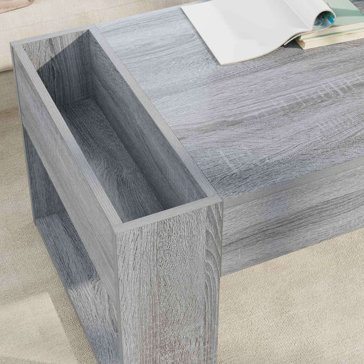 Couchtisch Sonoma-Grau 110 x 50 x 41 cm Holzwerkstoff