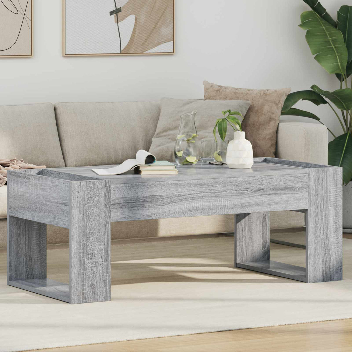 Couchtisch Sonoma-Grau 110 x 50 x 41 cm Holzwerkstoff