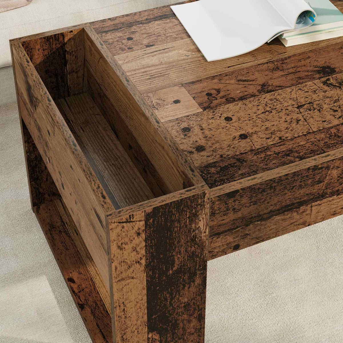 Couchtisch Altholz 110 x 50 x 41 cm Holzwerkstoff