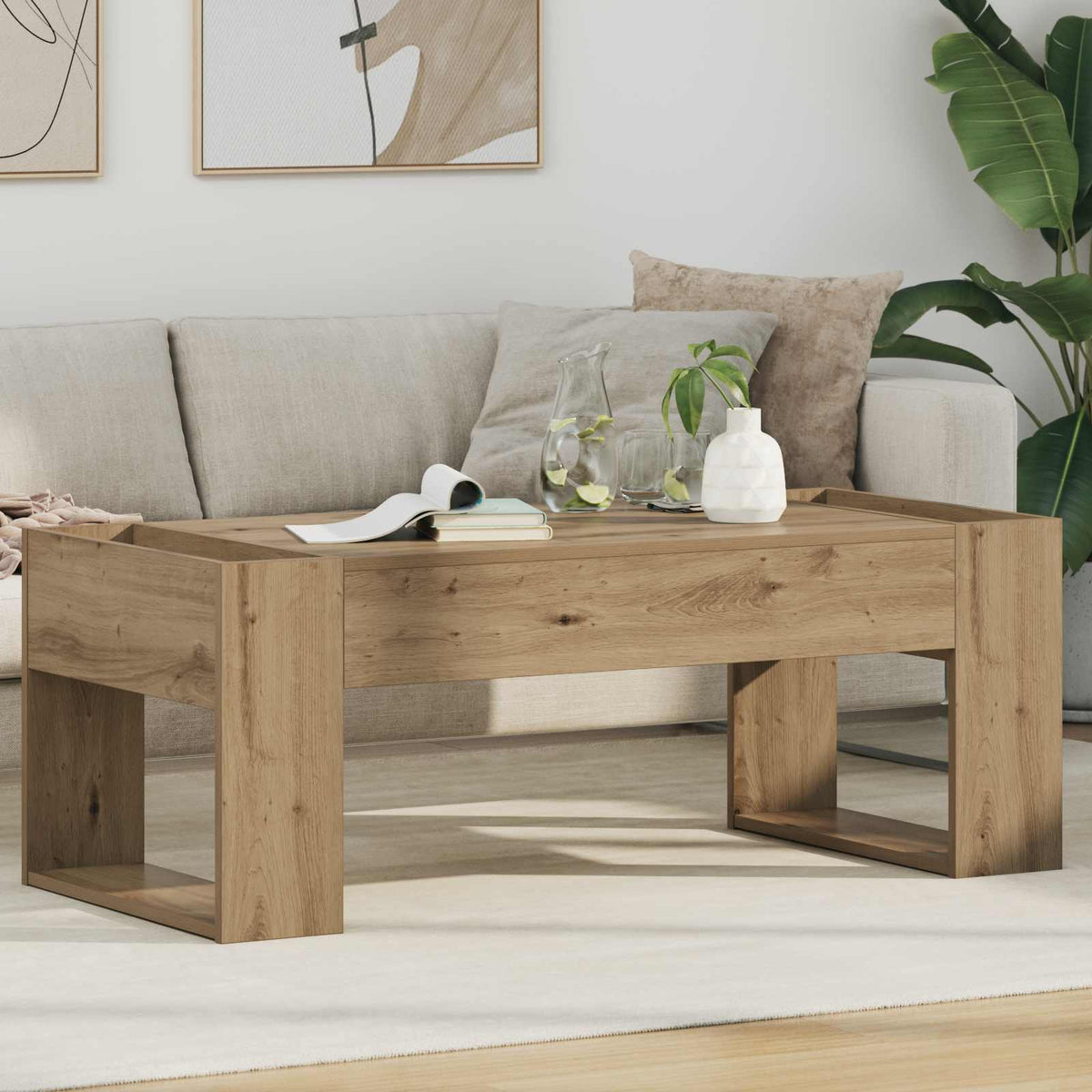 Couchtisch Artisan-Eiche 110 x 50 x 41 cm Holzwerkstoff