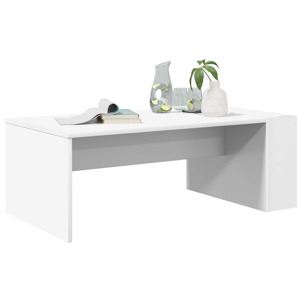 Couchtisch Weiß 95 x 50 x 34 cm Holzwerkstoff