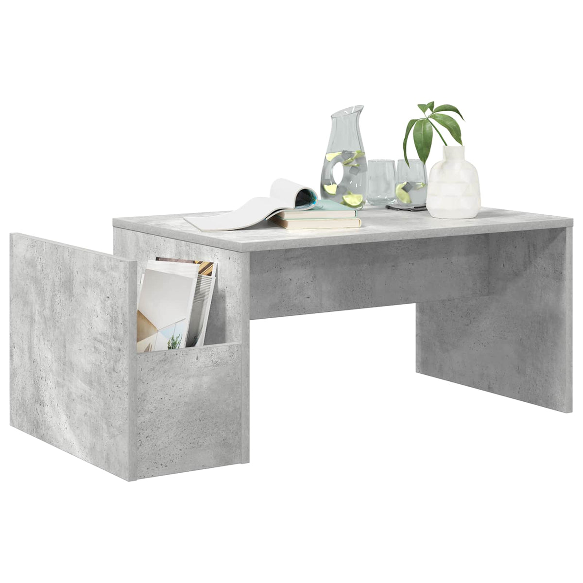 Couchtisch Beton Grau 90 x 45 x 35 cm Holzwerkstoff