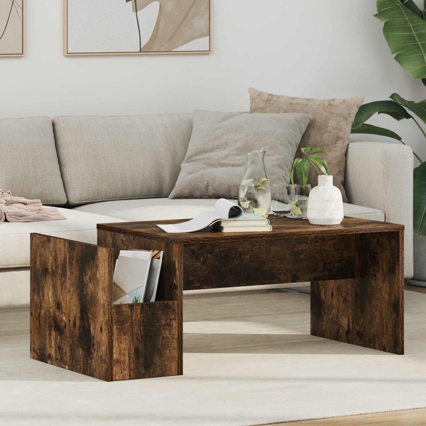 Couchtisch Geräucherte Eiche 90 x 45 x 35 cm Holzwerkstoff