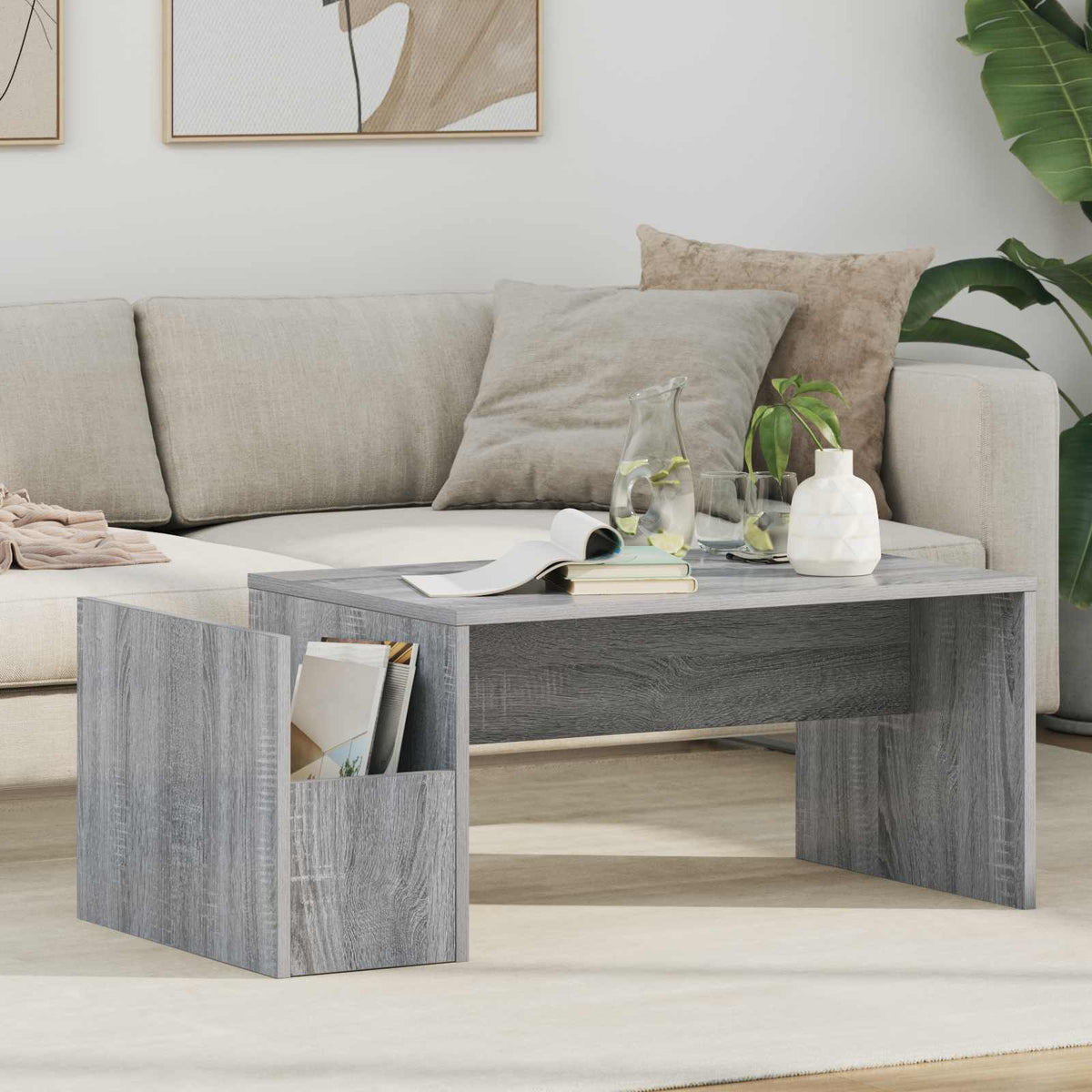 Couchtisch Sonoma-Grau 90 x 45 x 35 cm Holzwerkstoff