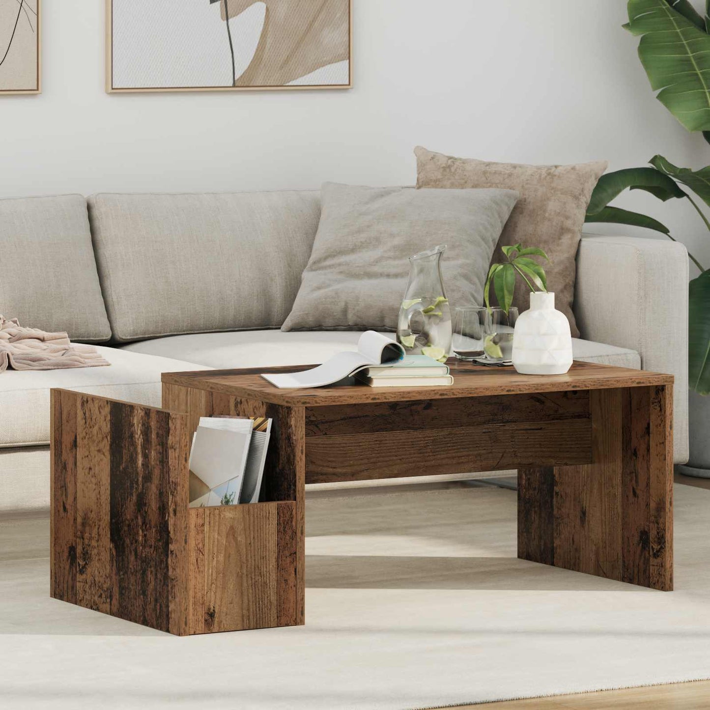 Couchtisch Altholz 90 x 45 x 35 cm Holzwerkstoff
