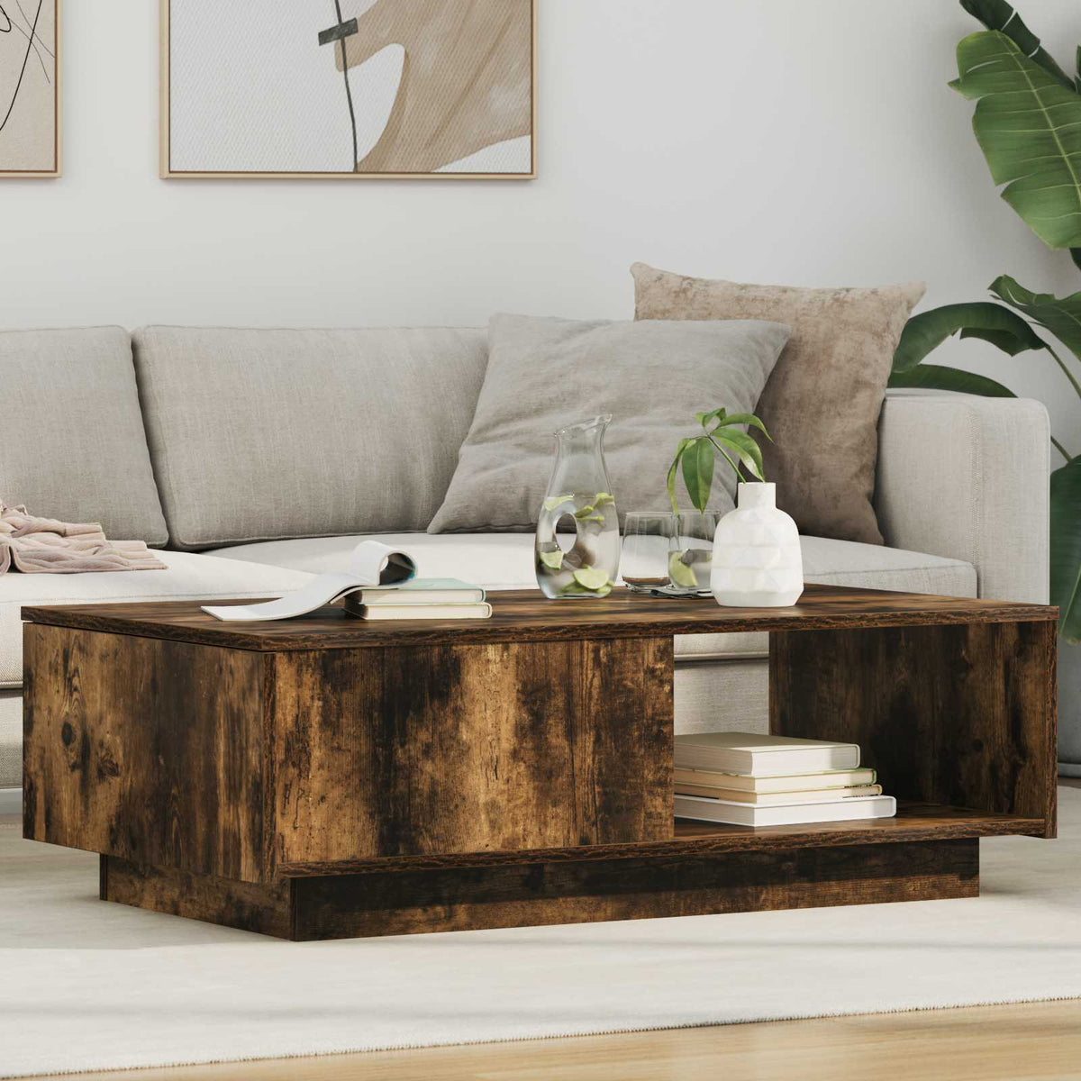 Couchtisch Räuchereiche 95 x 55 x 31 cm Holzwerkstoff