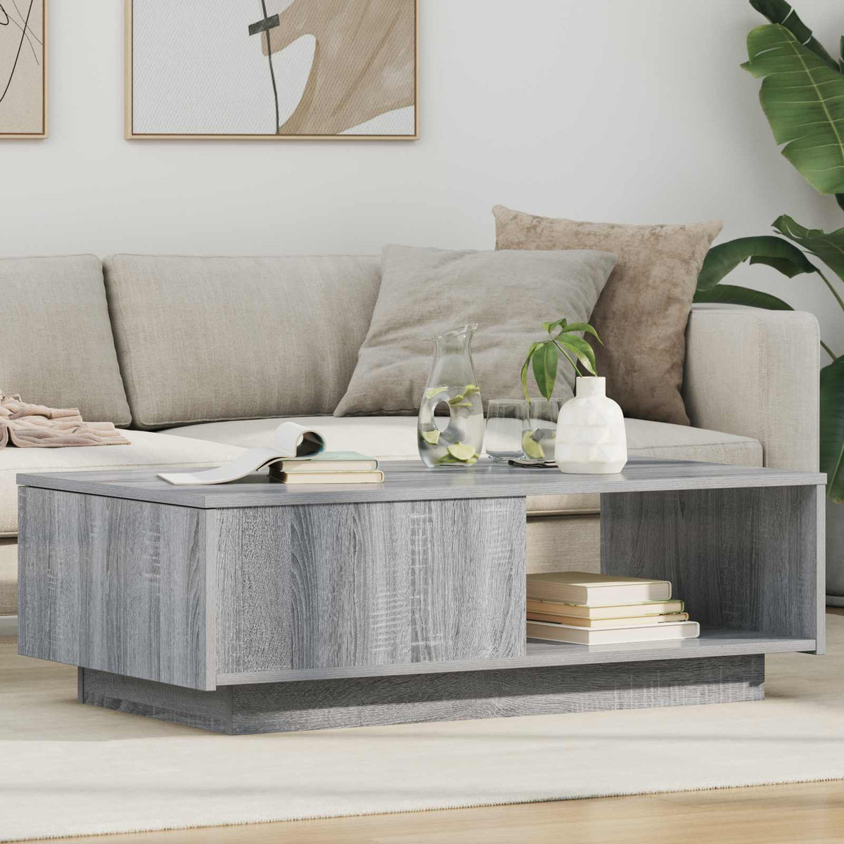 Couchtisch Sonoma-Grau 95 x 55 x 31 cm Holzwerkstoff