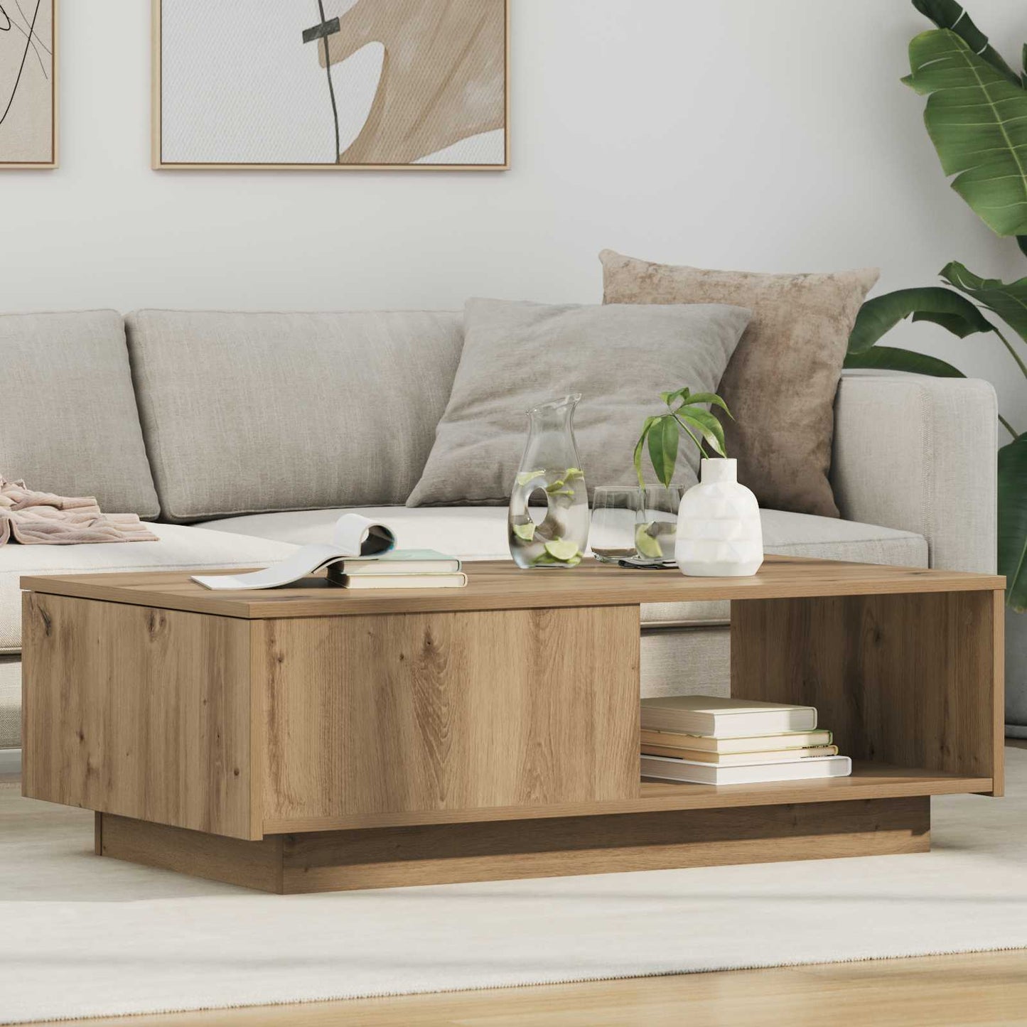 Couchtisch Artisan-Eiche 95 x 55 x 31 cm Holzwerkstoff