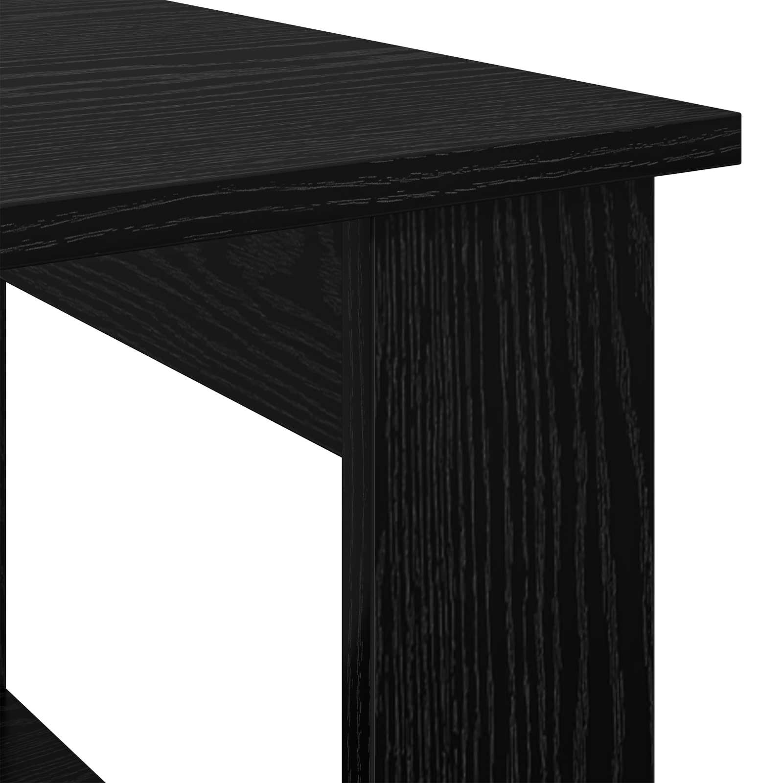 Couchtisch Schwarz Eichen-Optik 72 x 50 x 50 cm Holzwerkstoff