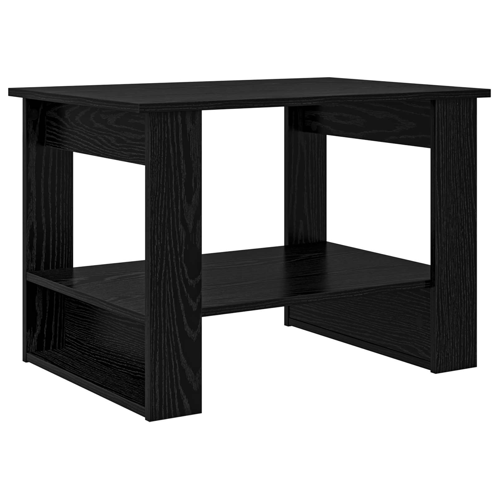Couchtisch Schwarz Eichen-Optik 72 x 50 x 50 cm Holzwerkstoff