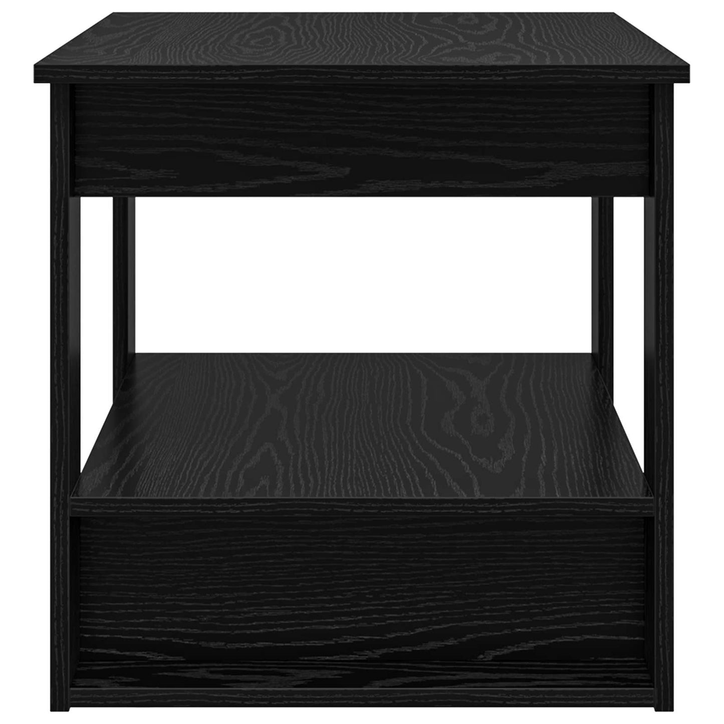 Couchtisch Schwarz Eichen-Optik 72 x 50 x 50 cm Holzwerkstoff
