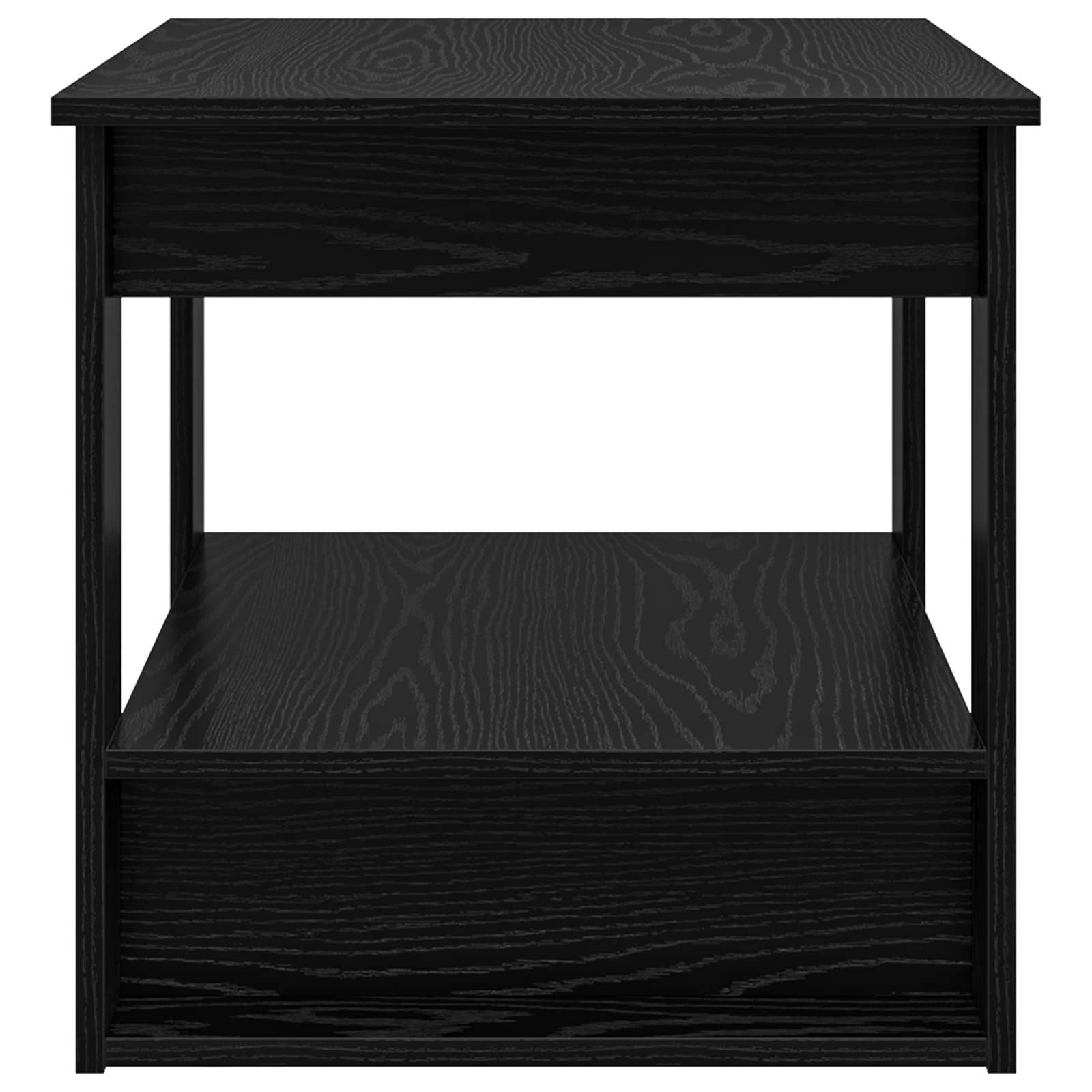 Couchtisch Schwarz Eichen-Optik 72 x 50 x 50 cm Holzwerkstoff