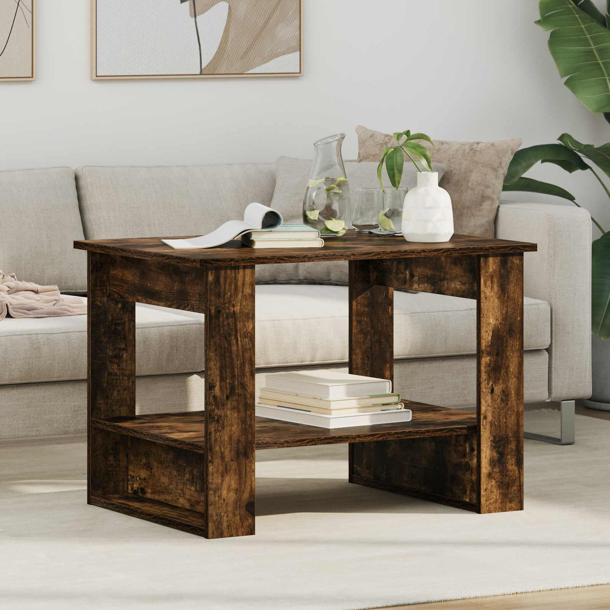 Couchtisch Räuchereiche 72 x 50 x 50 cm Holzwerkstoff