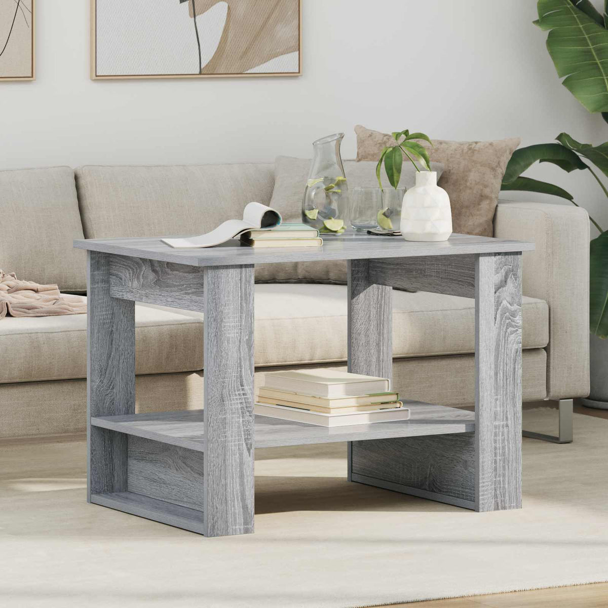 Couchtisch Sonoma-Grau 72 x 50 x 50 cm Holzwerkstoff