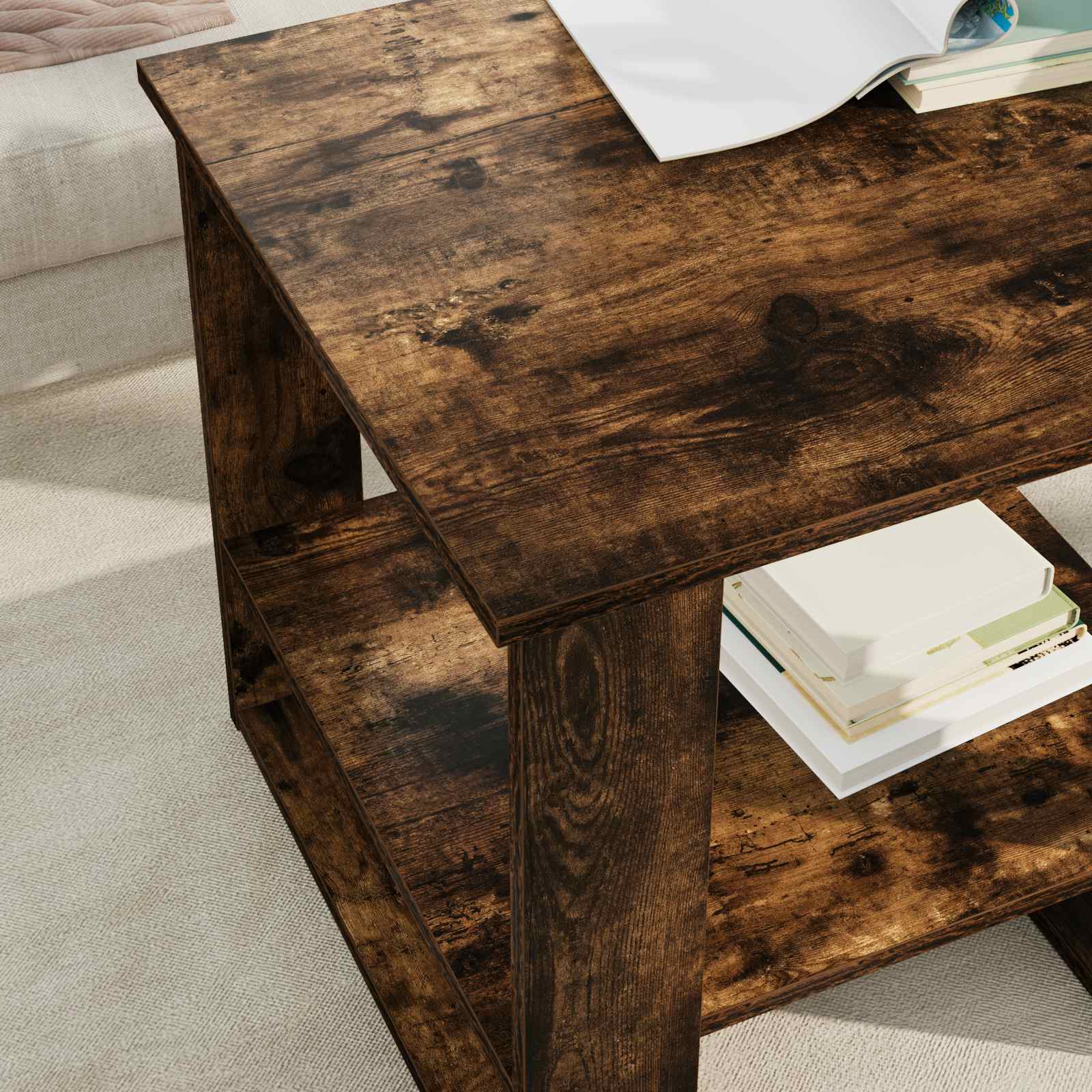 Couchtisch Geräucherte Eiche 51 x 50 x 50 cm Holzwerkstoff