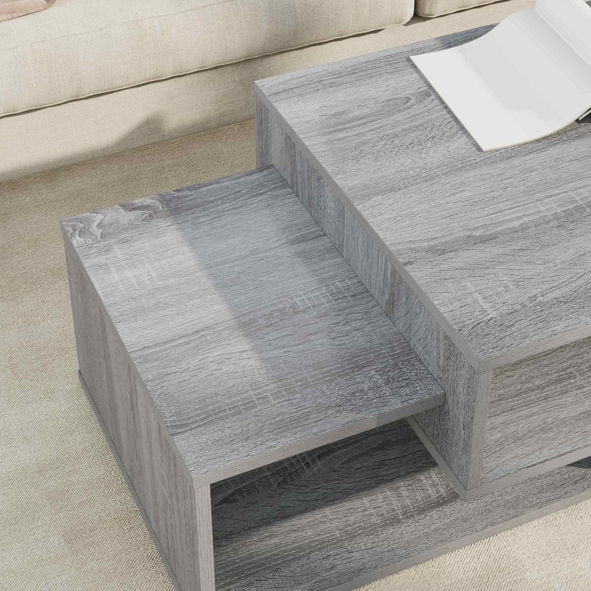 Couchtisch Sonoma-Grau 105 x 50 x 32,5 cm Holzwerkstoff