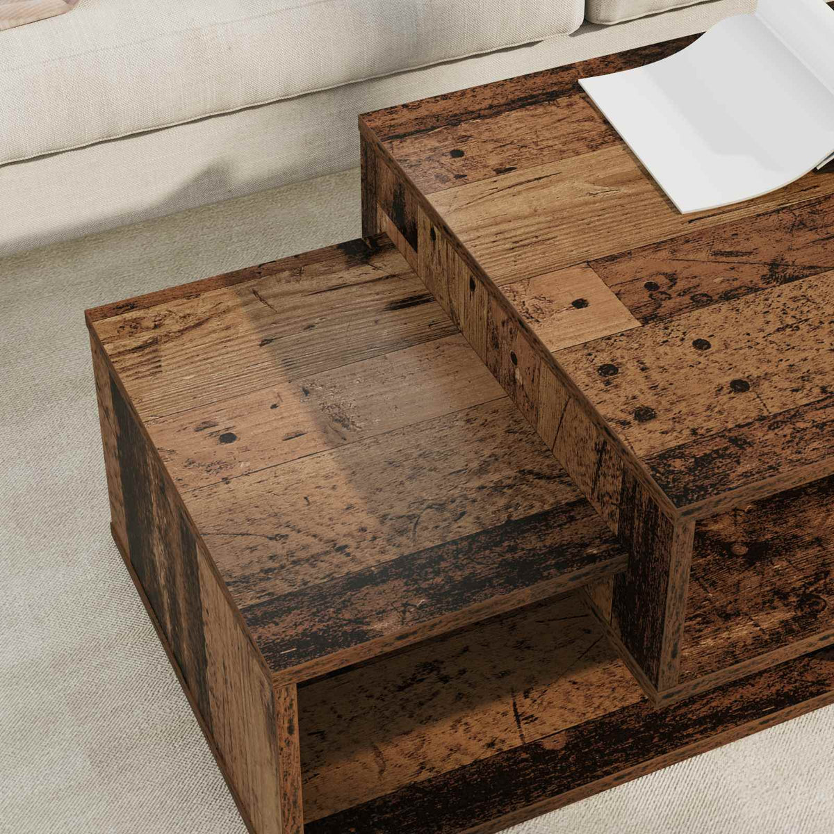 Couchtisch Altholz 105 x 50 x 32,5 cm Holzwerkstoff