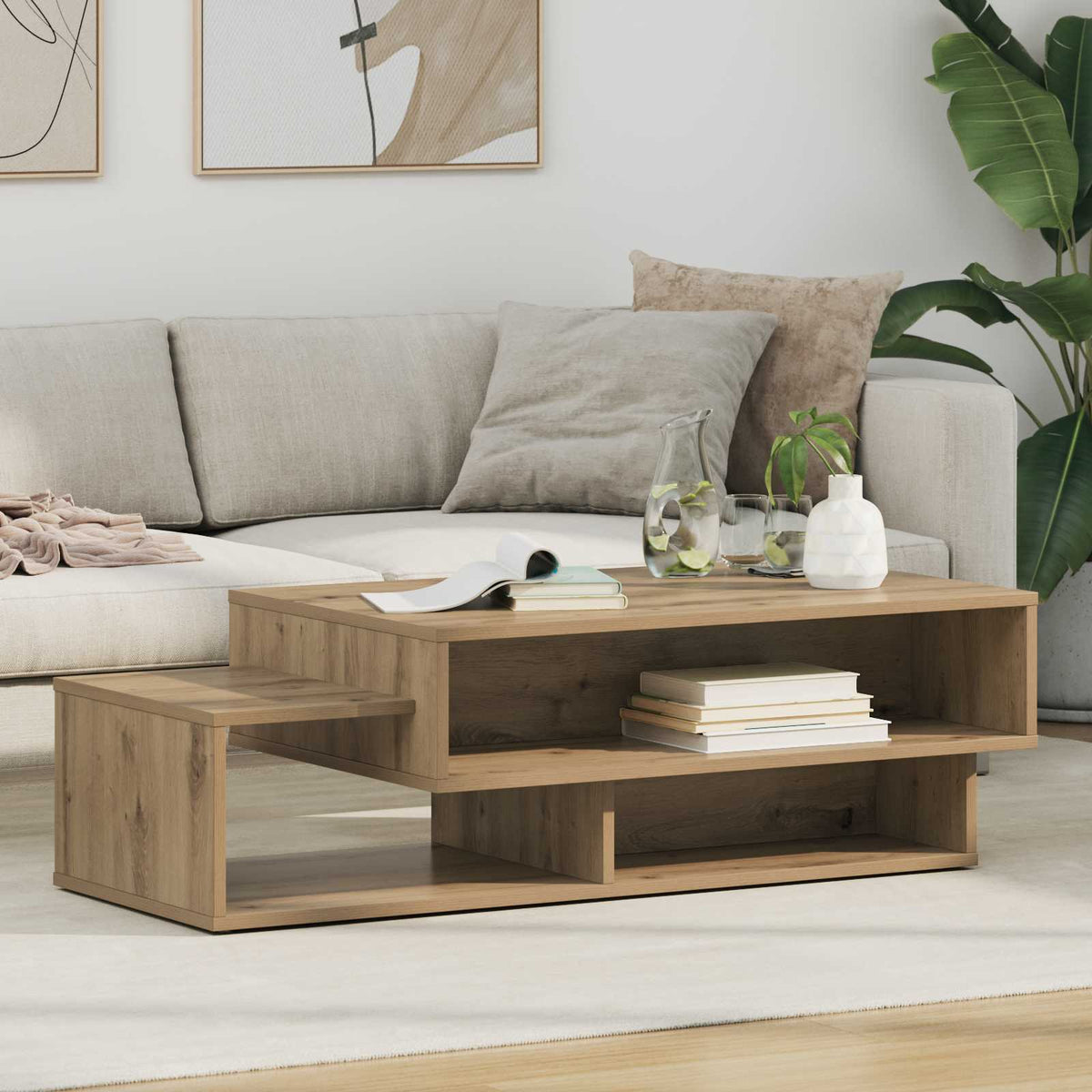 Couchtisch Artisan-Eiche 105 x 50 x 32,5 cm Holzwerkstoff
