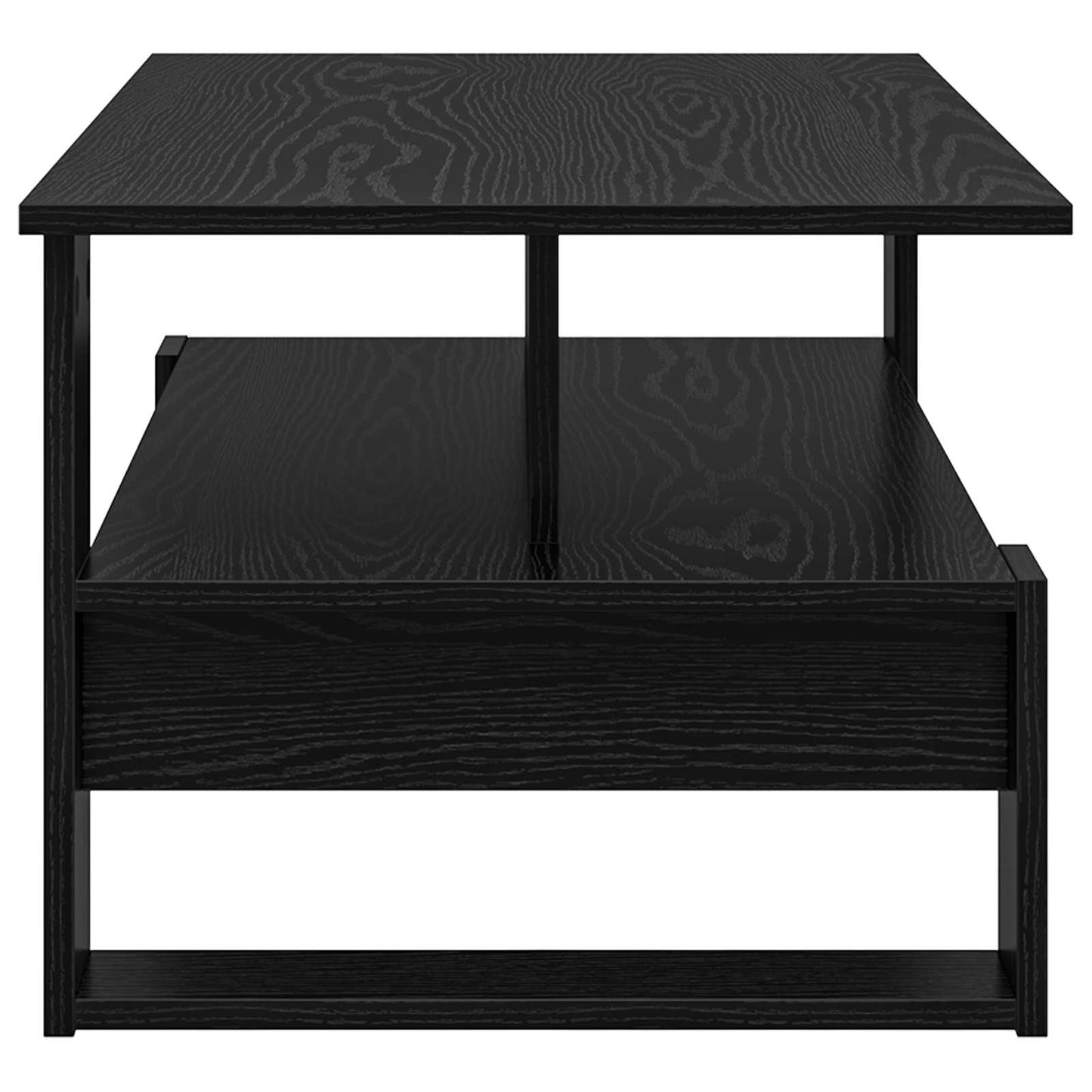Couchtisch Schwarz Eichen-Optik 90 x 50 x 40 cm Holzwerkstoff