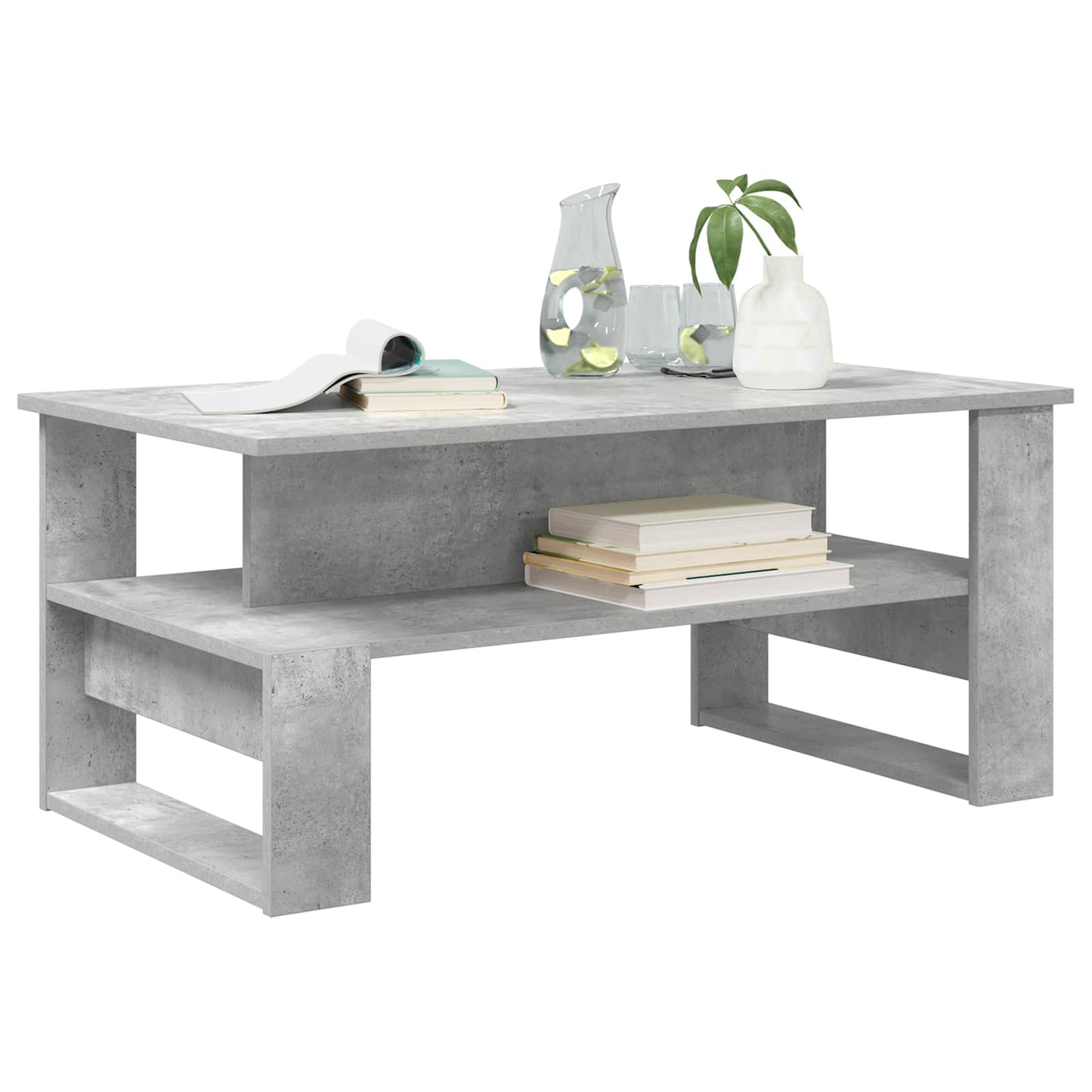 Couchtisch Betongrau 90 x 50 x 40 cm Holzwerkstoff