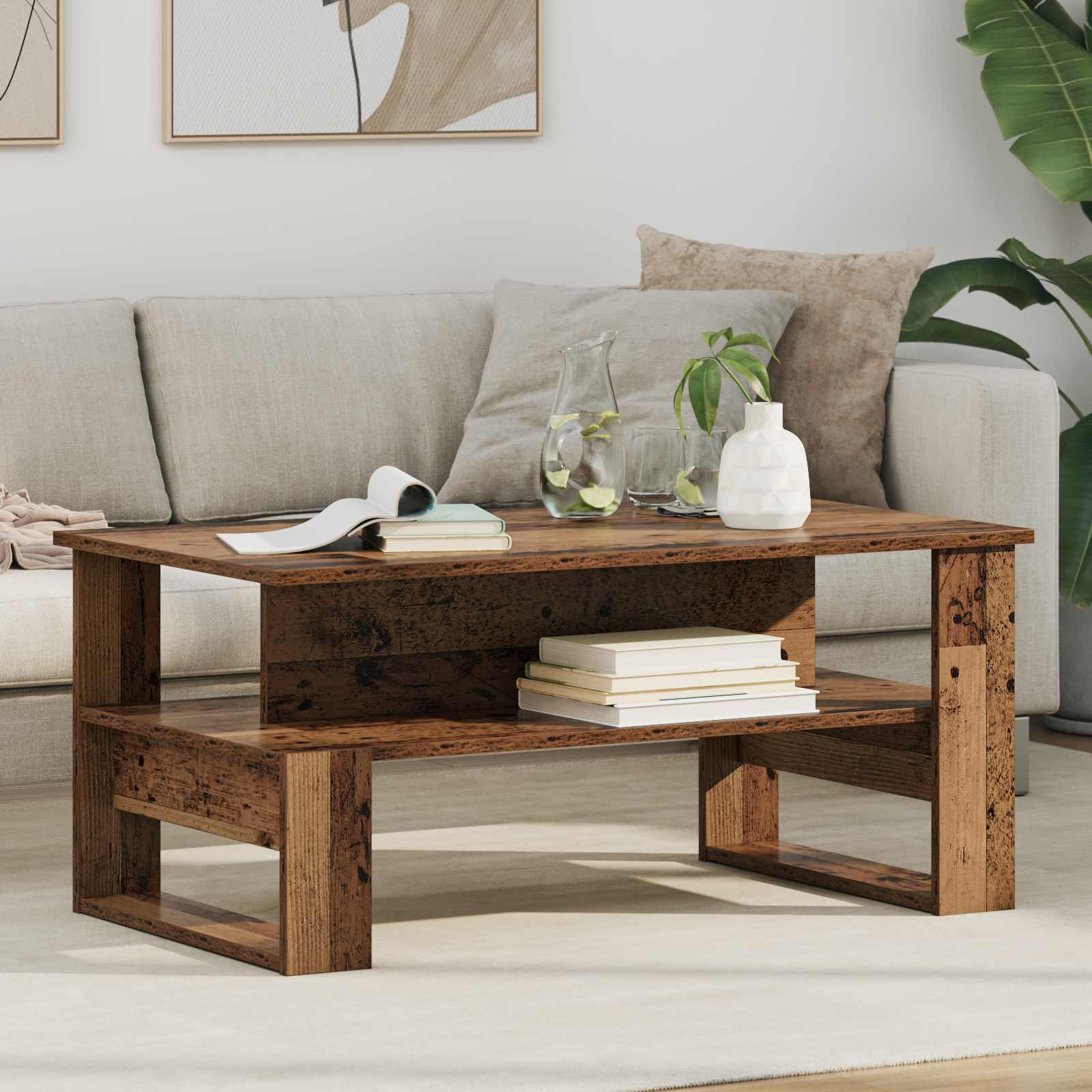 Couchtisch Altholz 90 x 50 x 40 cm Holzwerkstoff