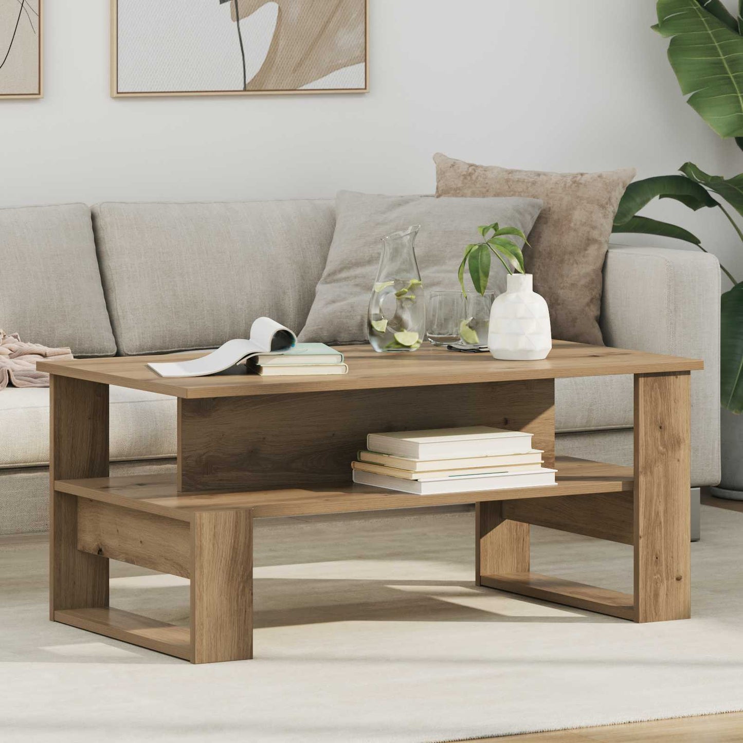 Couchtisch Artisan-Eiche 90 x 50 x 40 cm Holzwerkstoff