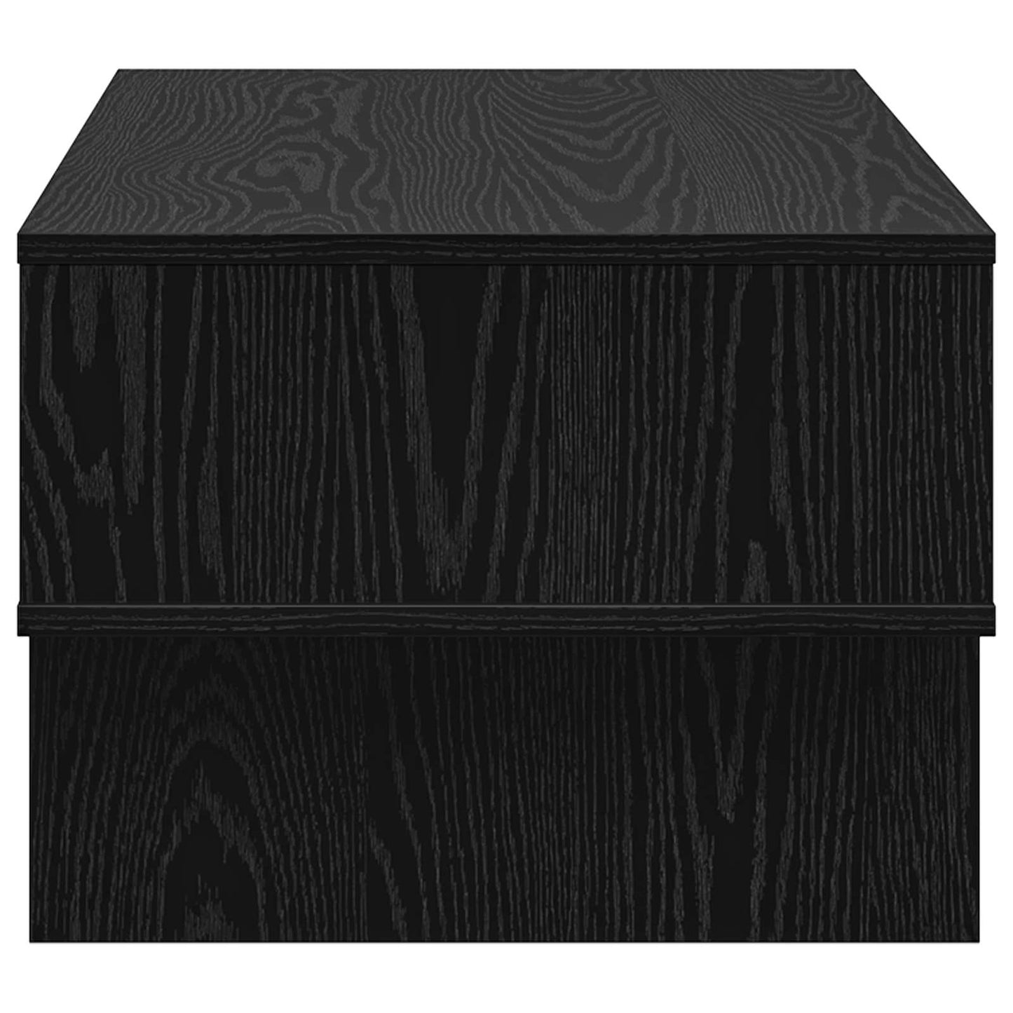 Couchtisch Schwarz Eichen-Optik 80 x 46 x 35 cm Holzwerkstoff