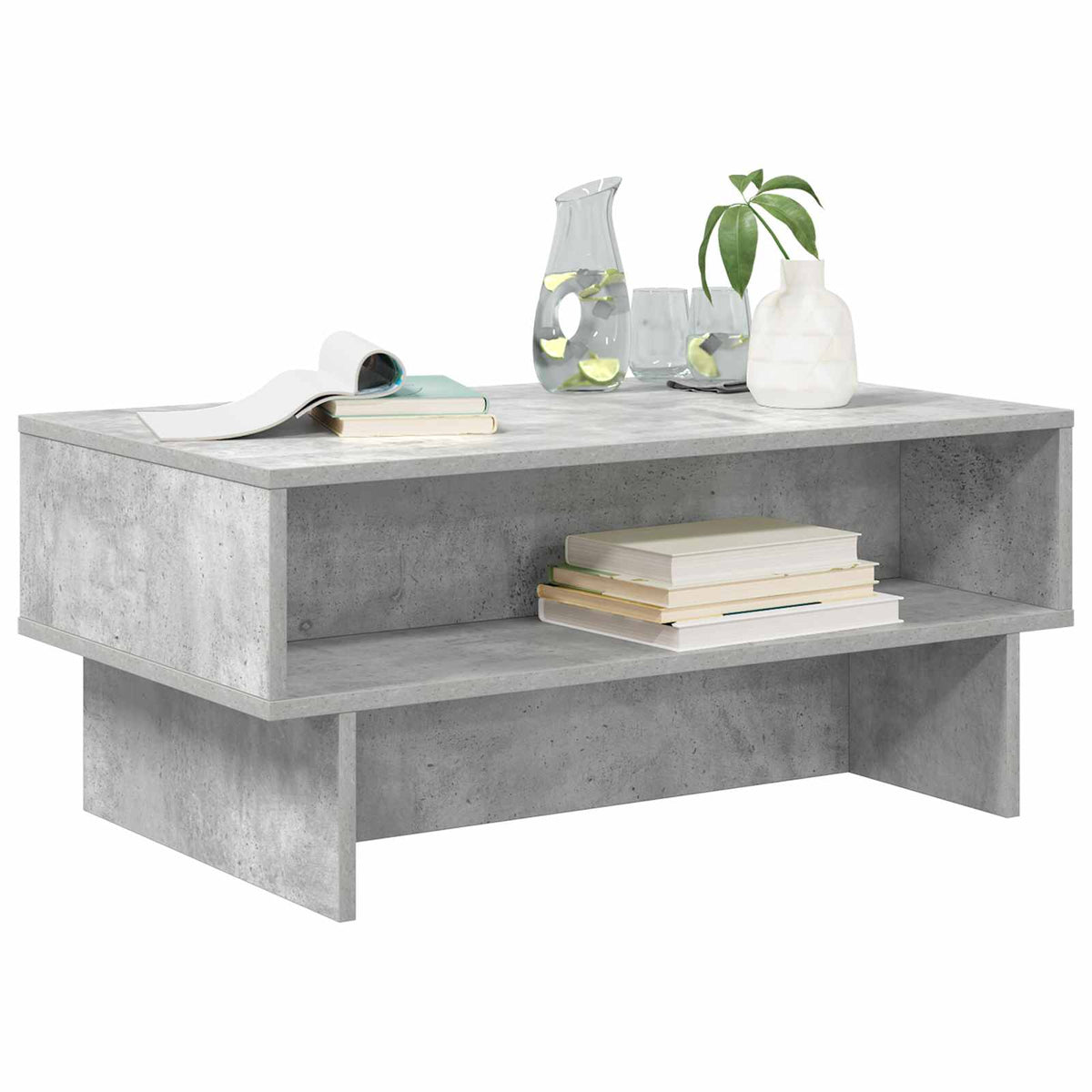 Couchtisch Betongrau 80 x 46 x 35 cm Holzwerkstoff