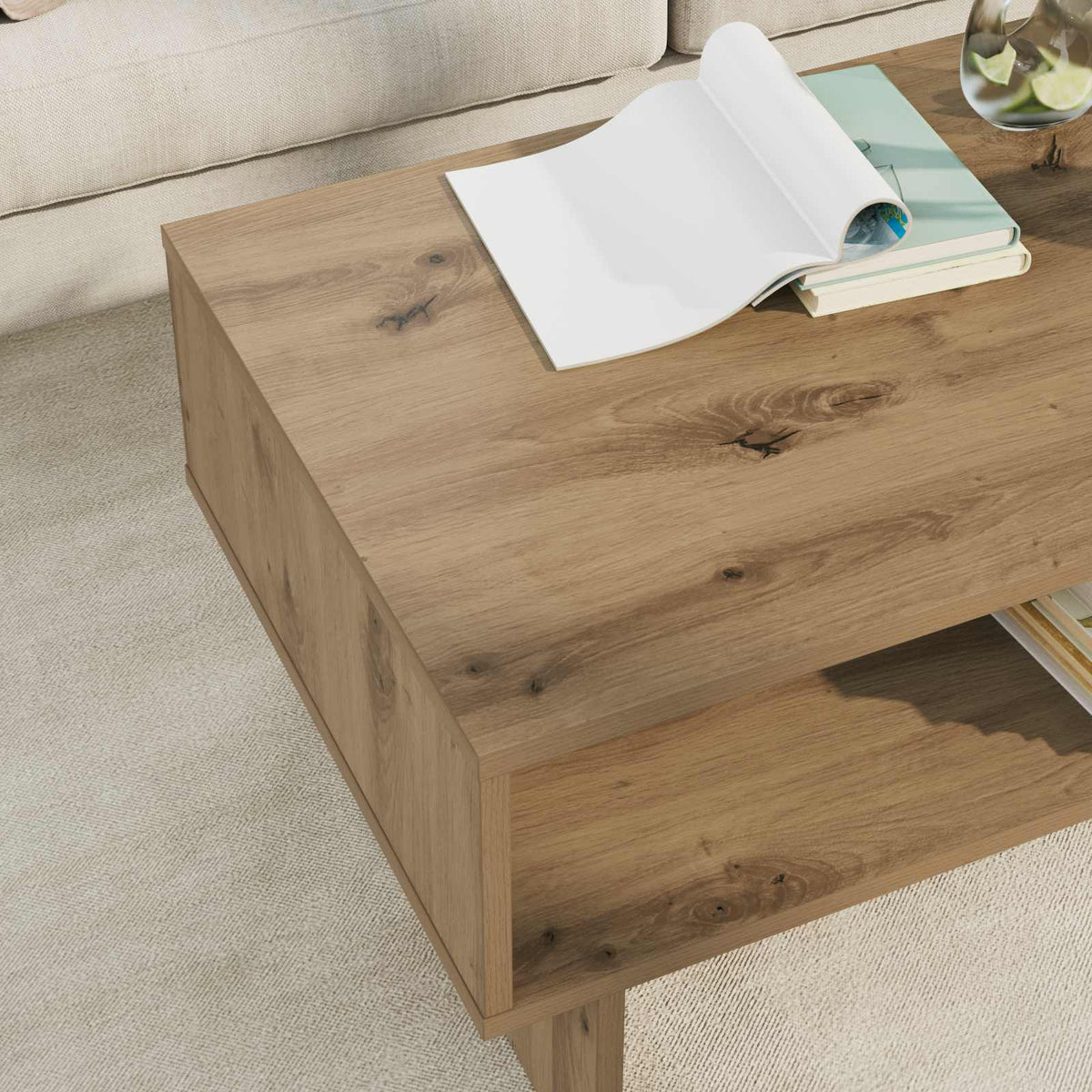 Couchtisch Artisan-Eiche 80 x 46 x 35 cm Holzwerkstoff