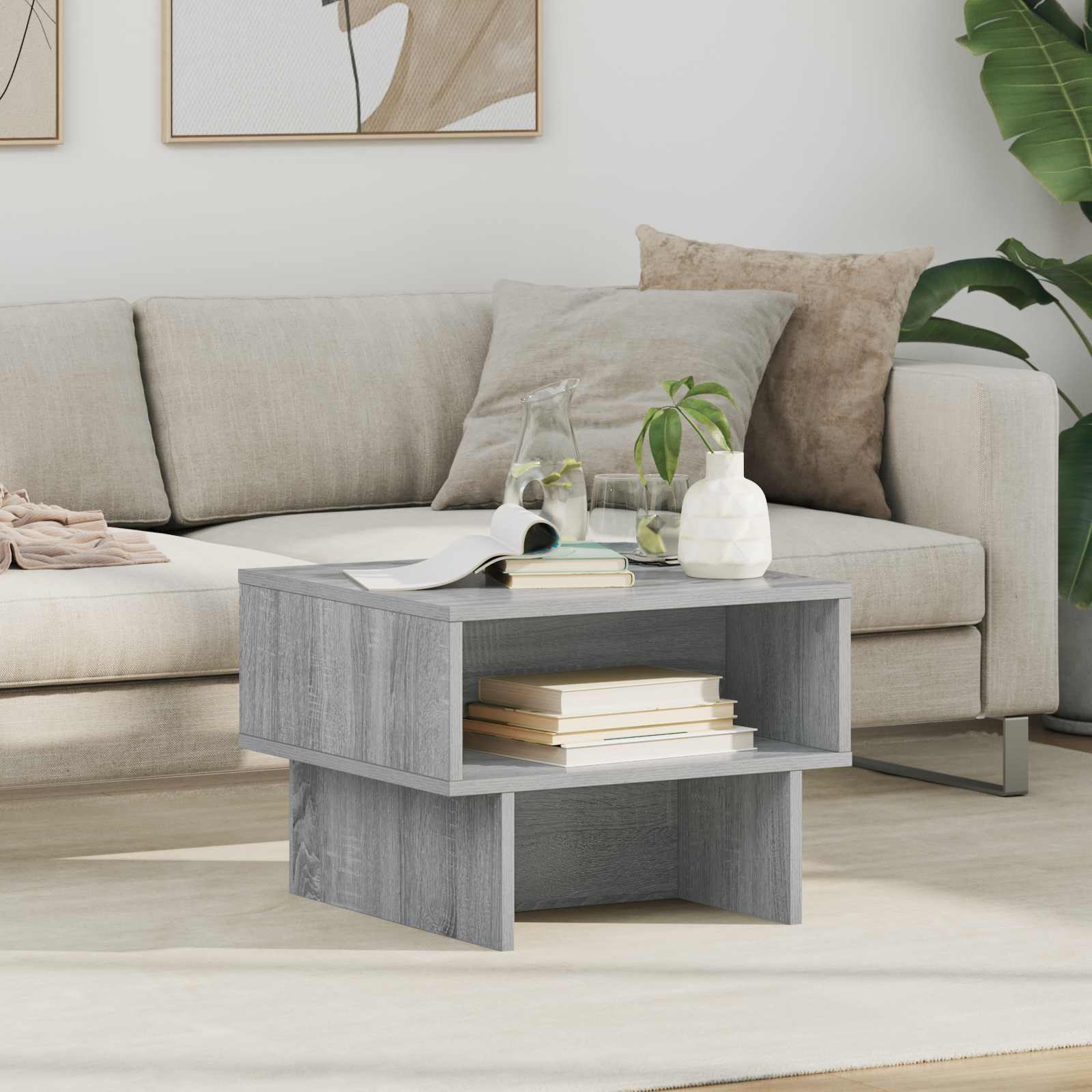 Couchtisch Sonoma-Grau 48 x 46 x 35 cm Holzwerkstoff