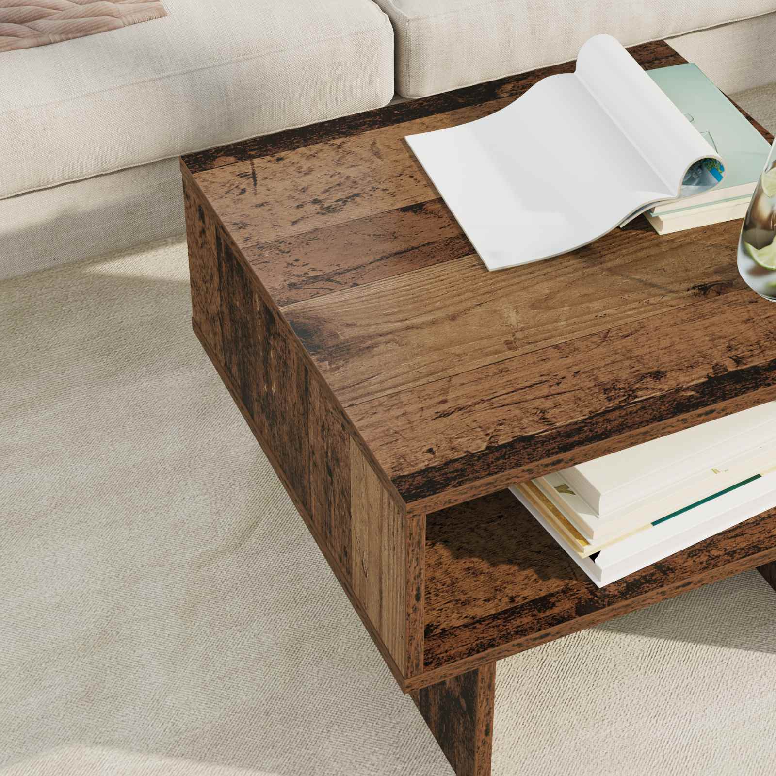 Couchtisch Altholz 48 x 46 x 35 cm Holzwerkstoff