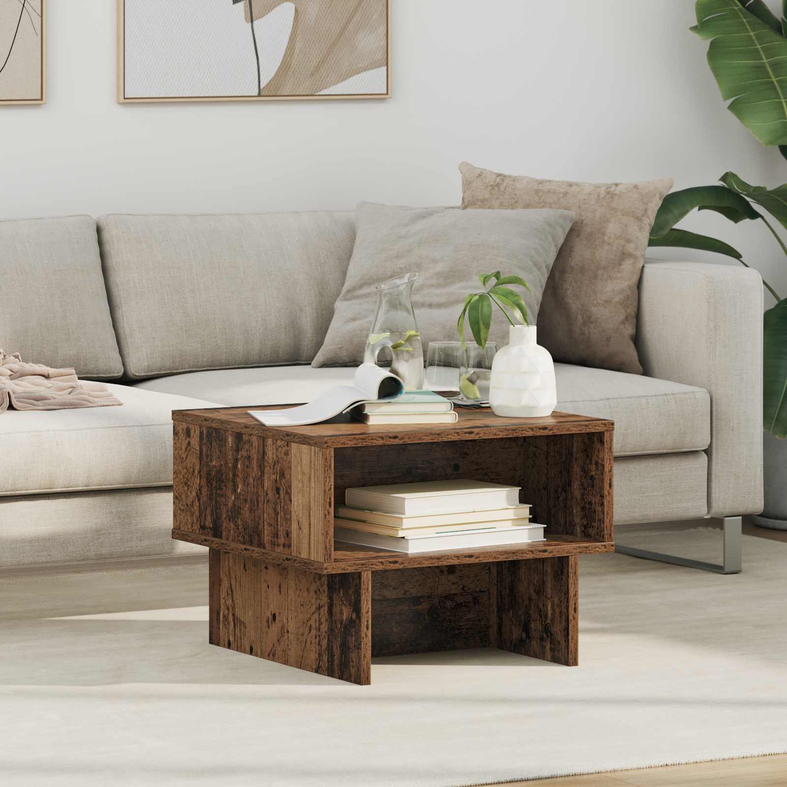 Couchtisch Altholz 48 x 46 x 35 cm Holzwerkstoff