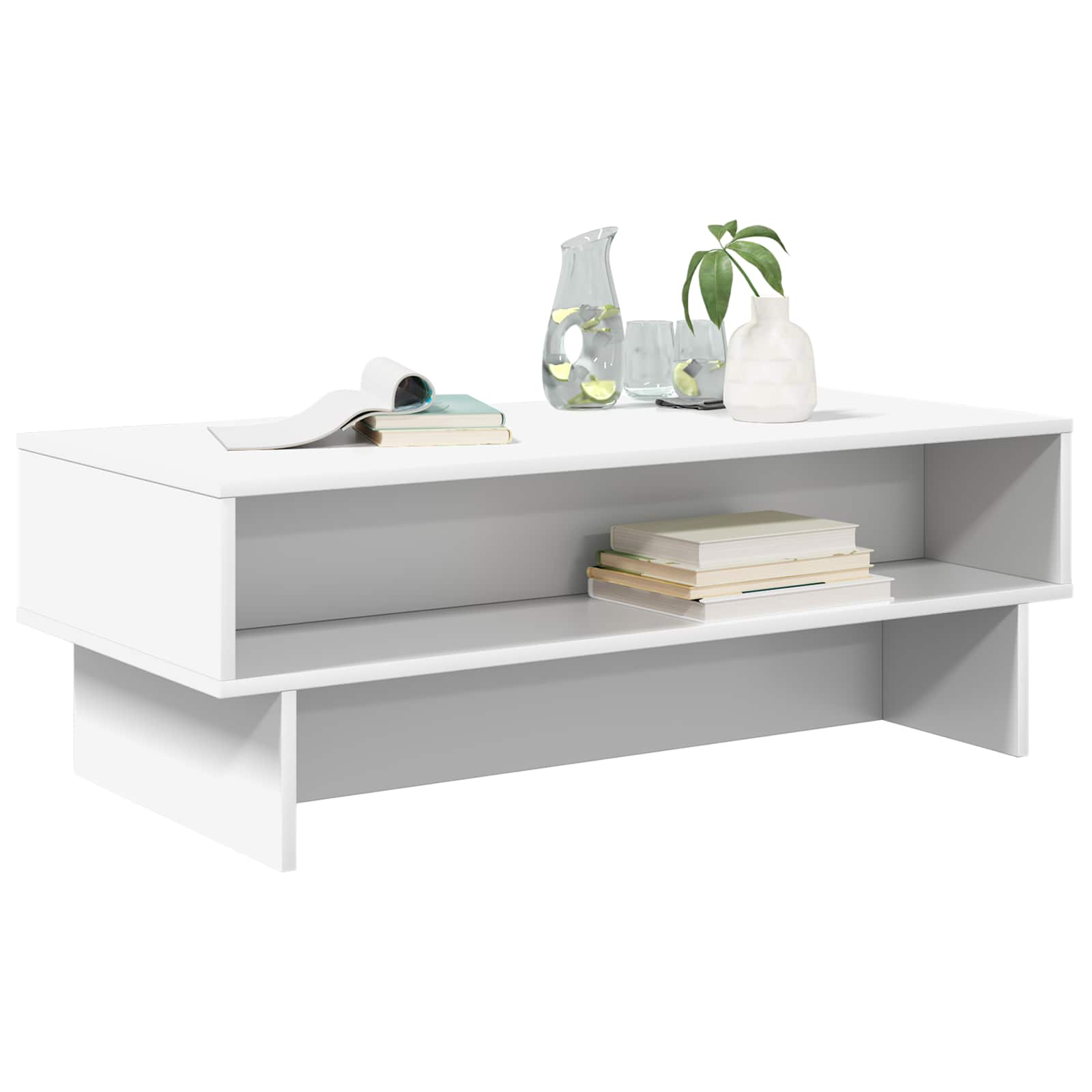 Couchtisch Weiß 100 x 46 x 35 cm Holzwerkstoff