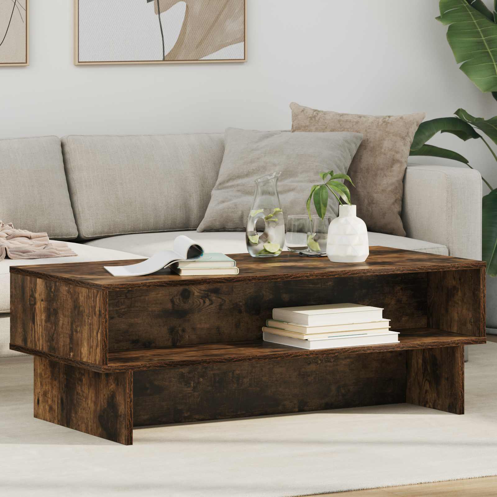 Couchtisch Räuchereiche 100 x 46 x 35 cm Holzwerkstoff