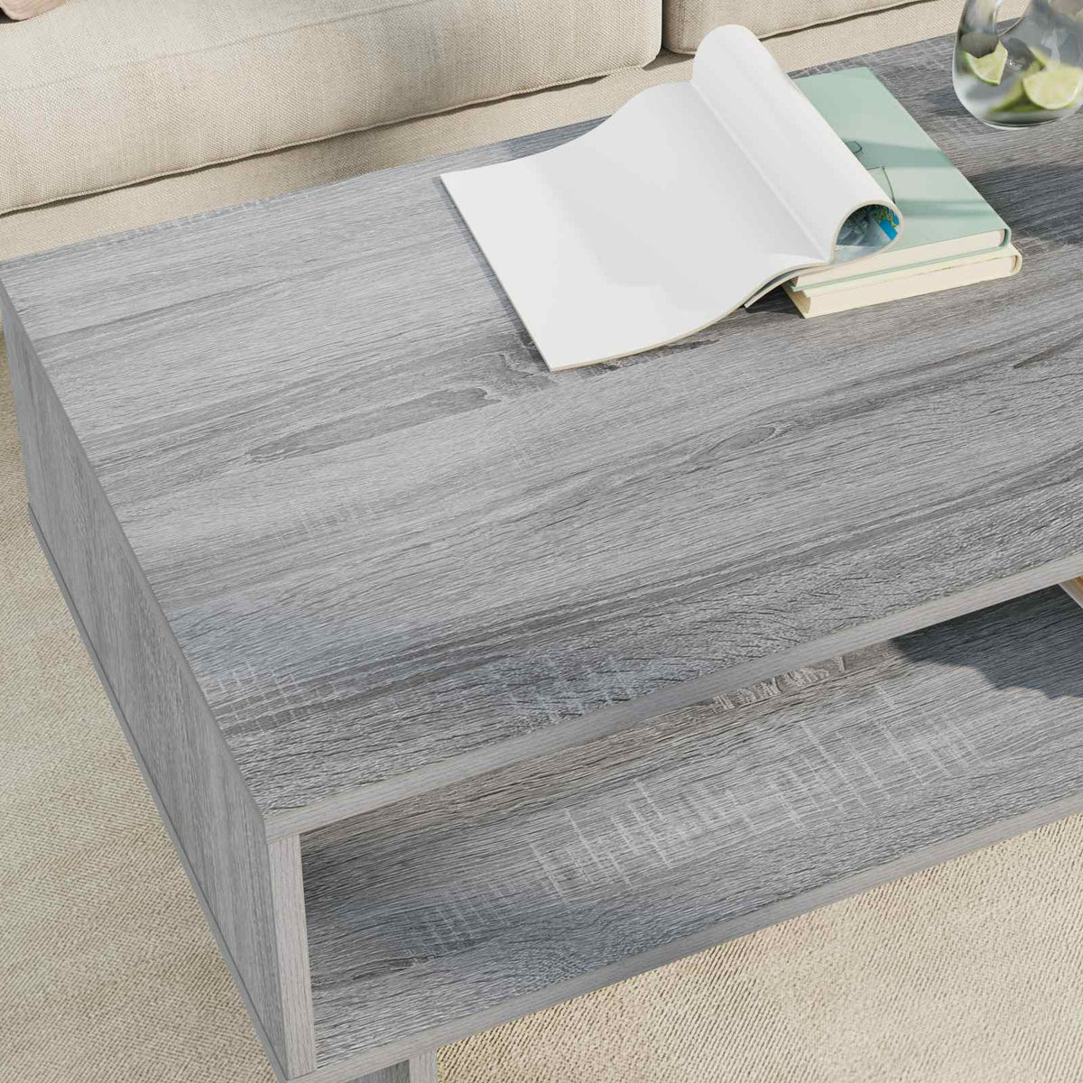 Couchtisch Sonoma-Grau 100 x 46 x 35 cm Holzwerkstoff