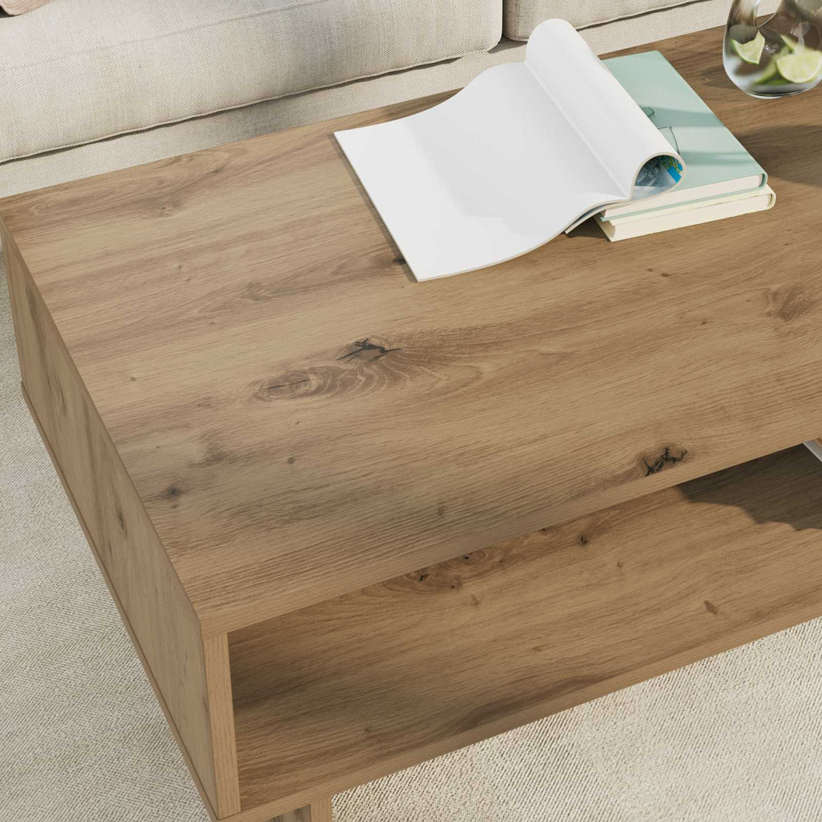 Couchtisch Artisan-Eiche 100 x 46 x 35 cm Holzwerkstoff