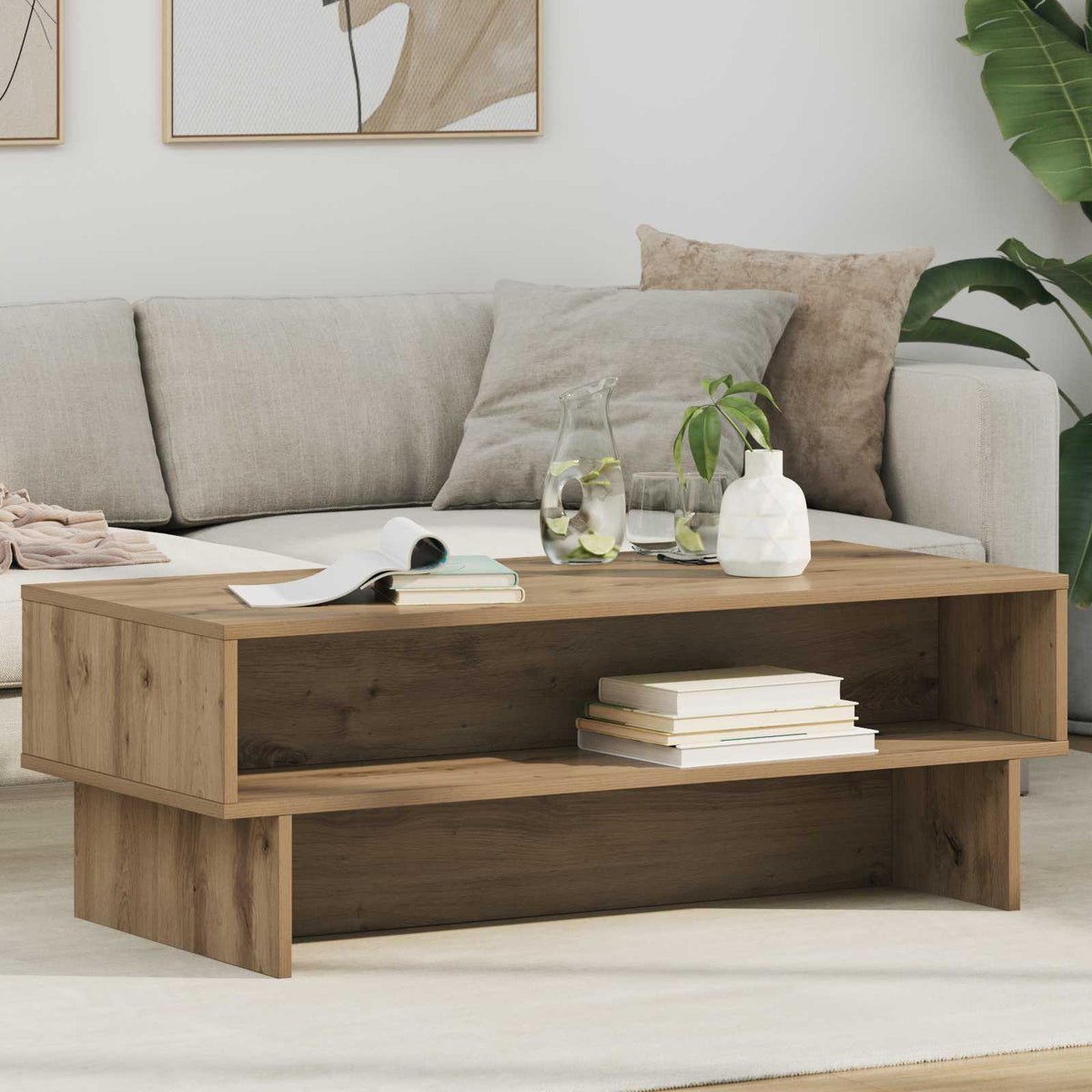 Couchtisch Artisan-Eiche 100 x 46 x 35 cm Holzwerkstoff