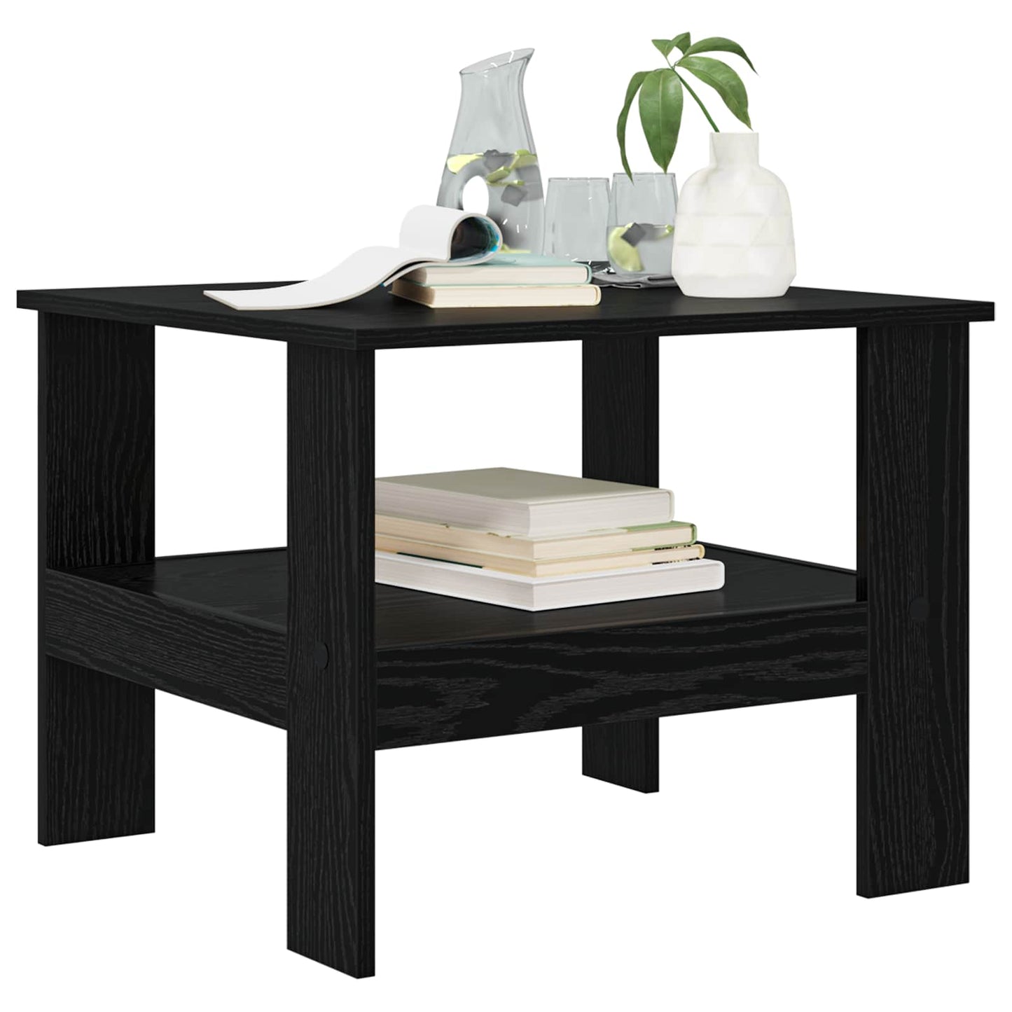 Couchtisch Schwarz Eichen-Optik 57 x 55 x 45 cm Holzwerkstoff