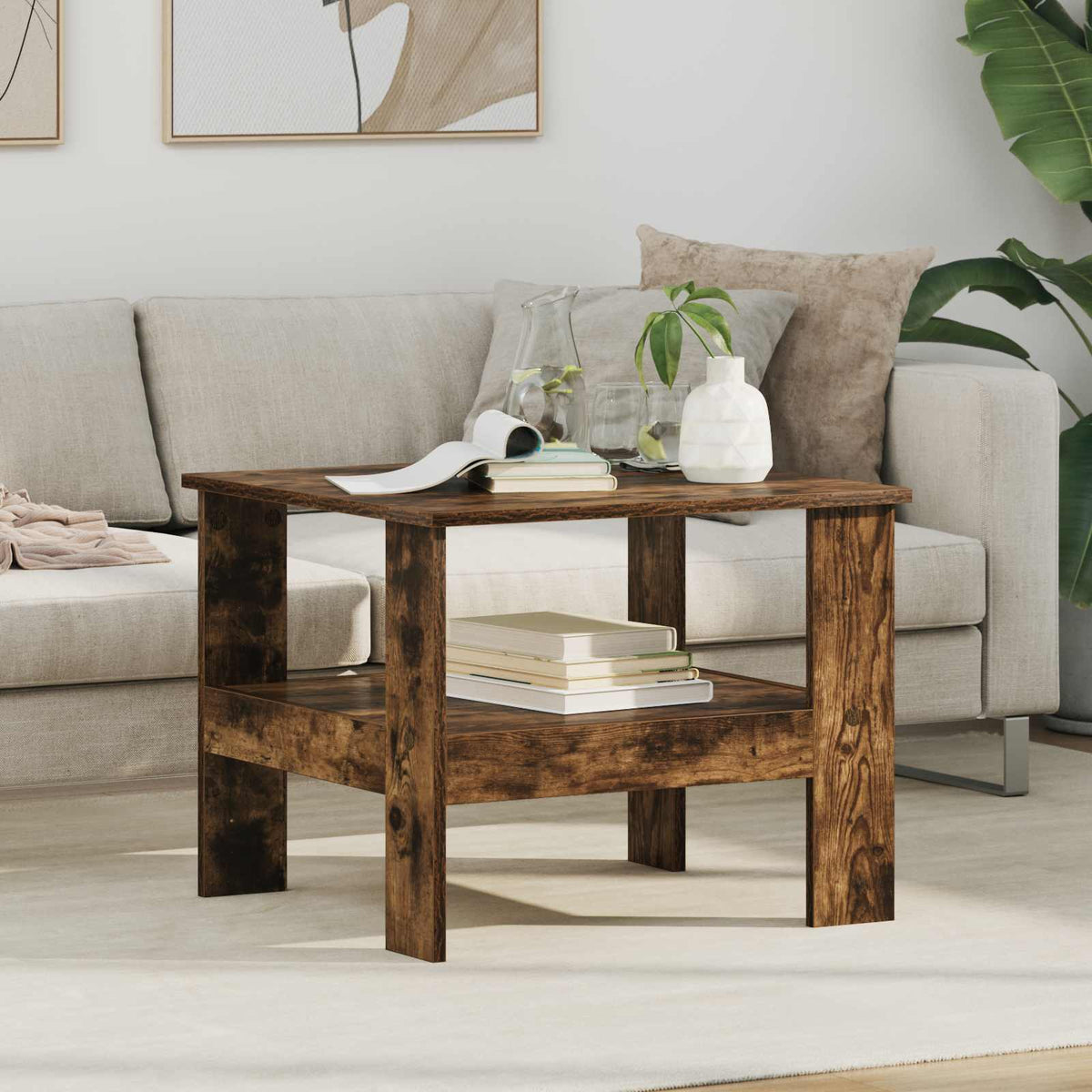 Couchtisch Räuchereiche 57 x 55 x 45 cm Holzwerkstoff