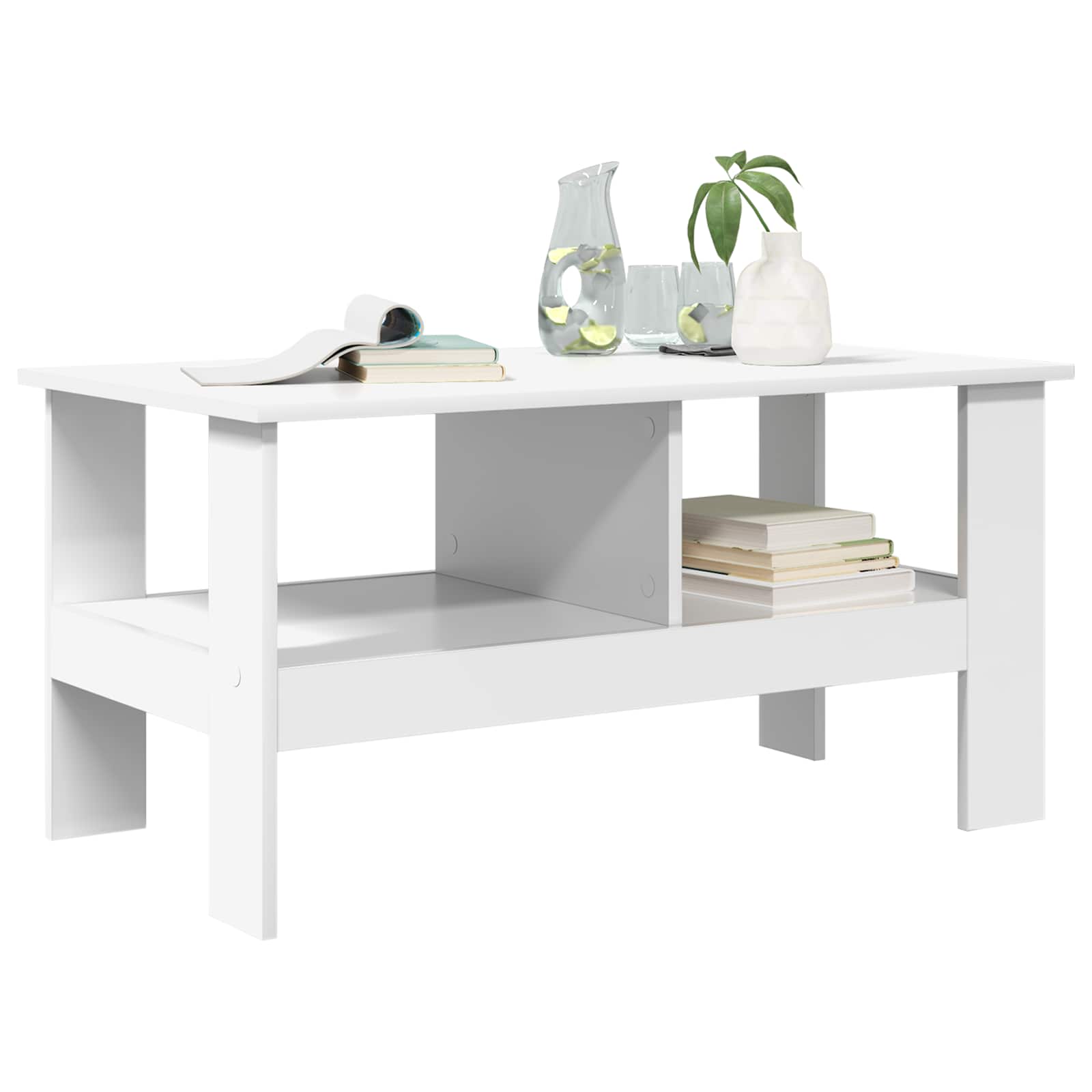 Couchtisch Weiß 90 x 50 x 45 cm Holzwerkstoff