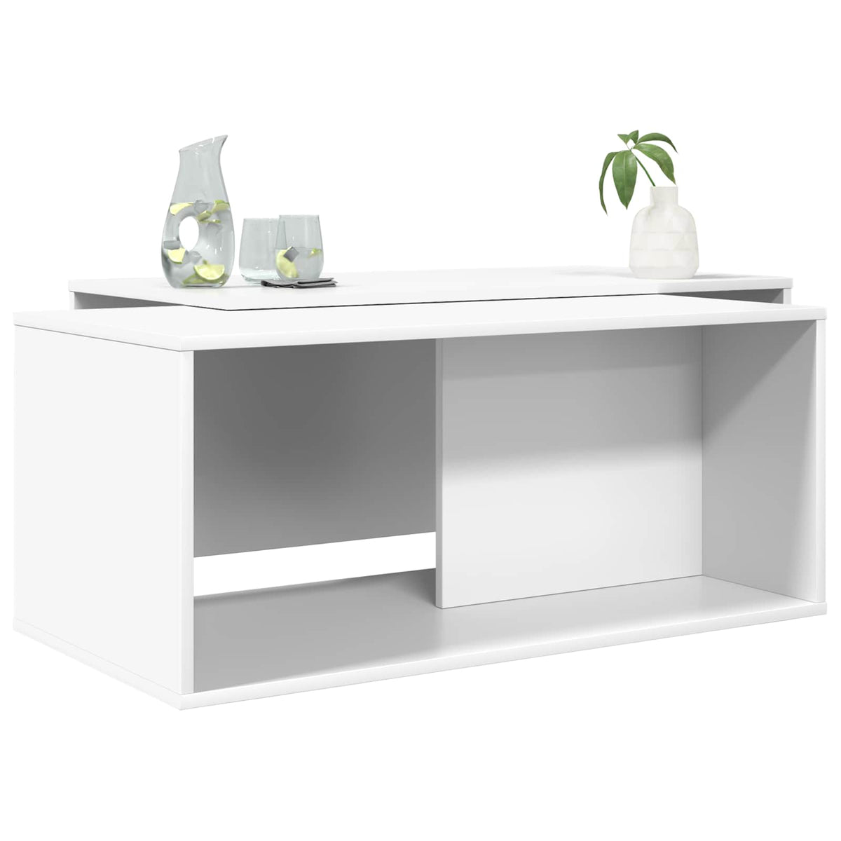 Kaffeetisch Set 2 stk. Weiß 90 x 48 x 40 cm Holzwerkstoff