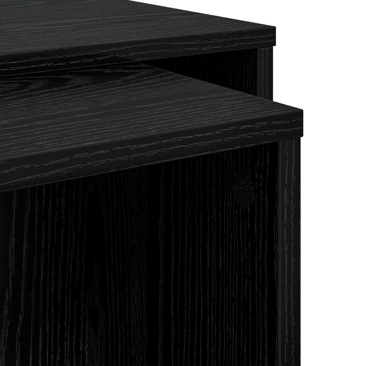 Kaffeetisch Set 2 stk. Schwarz Eichen-Optik 90 x 48 x 40 cm