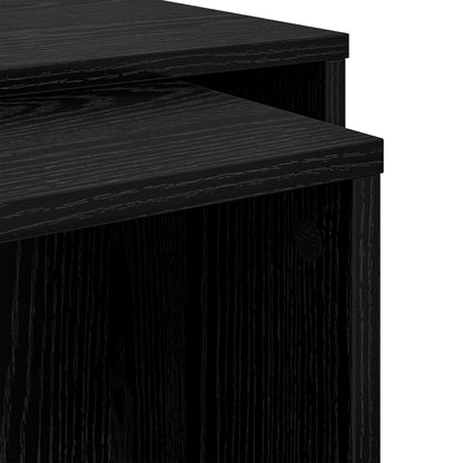 Kaffeetisch Set 2 stk. Schwarz Eichen-Optik 90 x 48 x 40 cm
