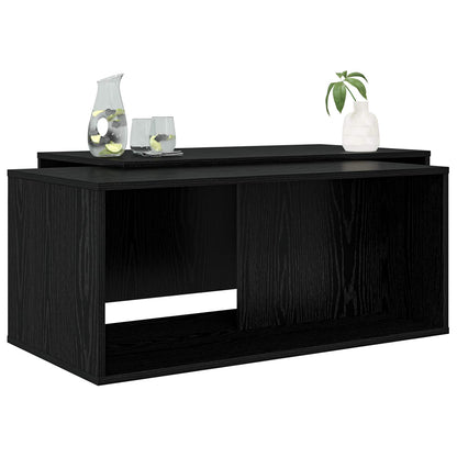 Kaffeetisch Set 2 stk. Schwarz Eichen-Optik 90 x 48 x 40 cm