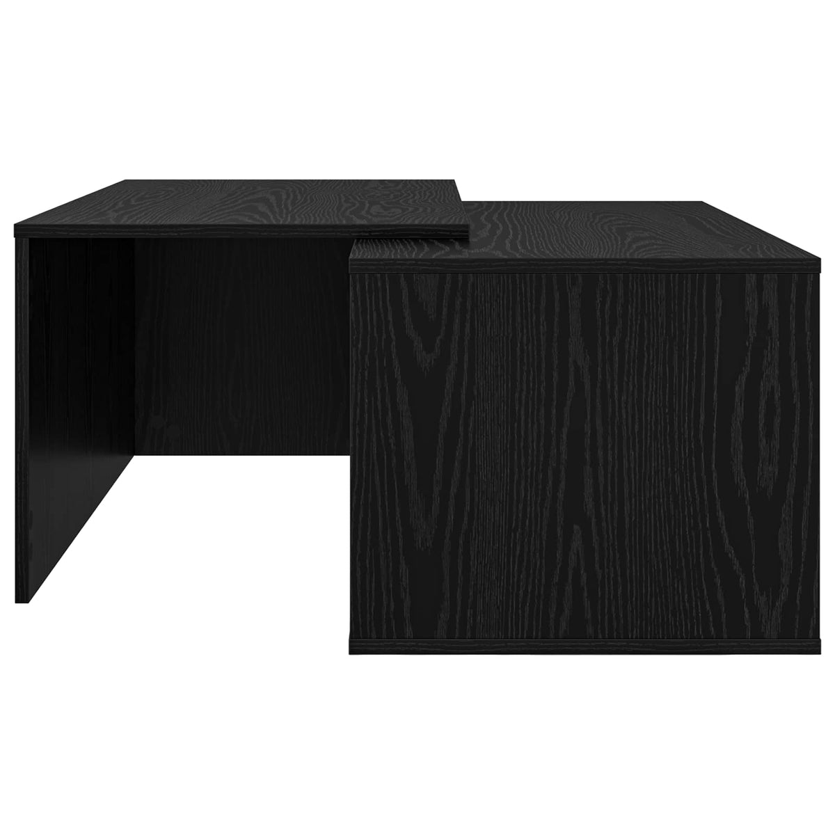 Kaffeetisch Set 2 stk. Schwarz Eichen-Optik 90 x 48 x 40 cm