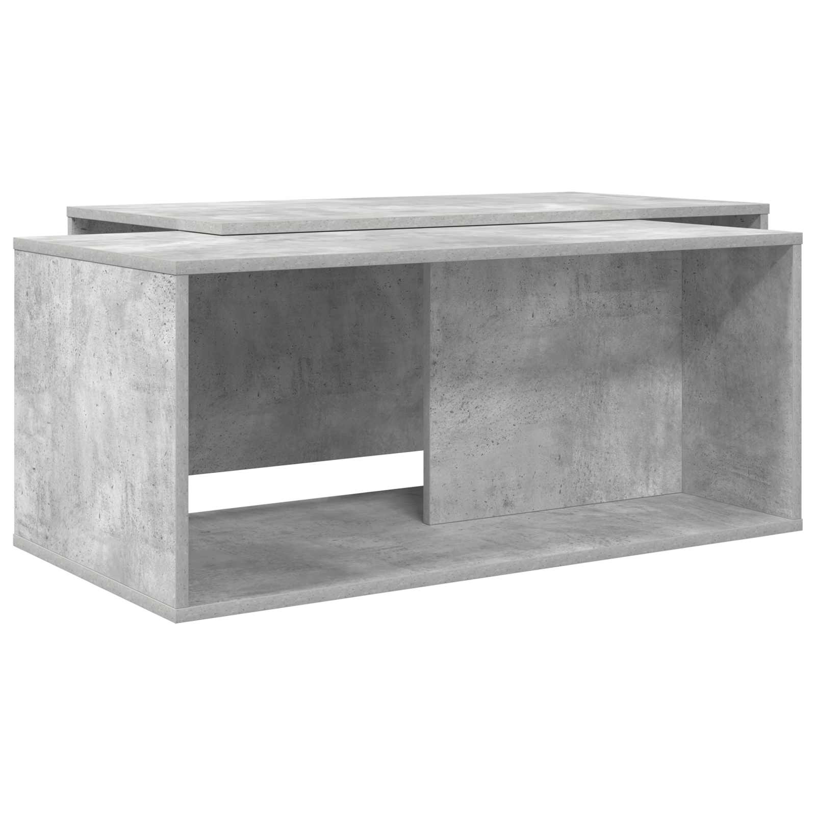 Kaffeetisch Set 2 stk. Betongrau 90 x 48 x 40 cm Holzwerkstoff