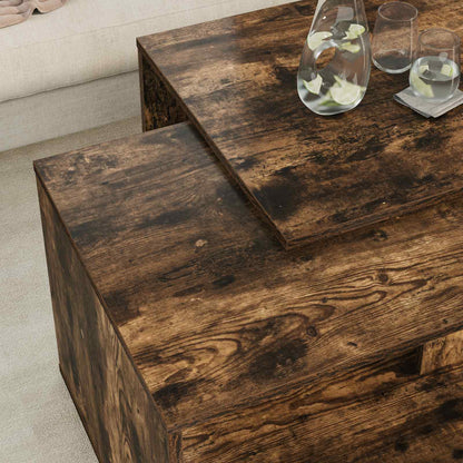 Kaffeetisch Set 2 stk. Räuchereiche 90 x 48 x 40 cm
