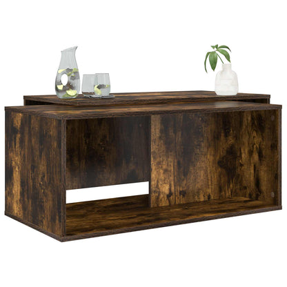 Kaffeetisch Set 2 stk. Räuchereiche 90 x 48 x 40 cm