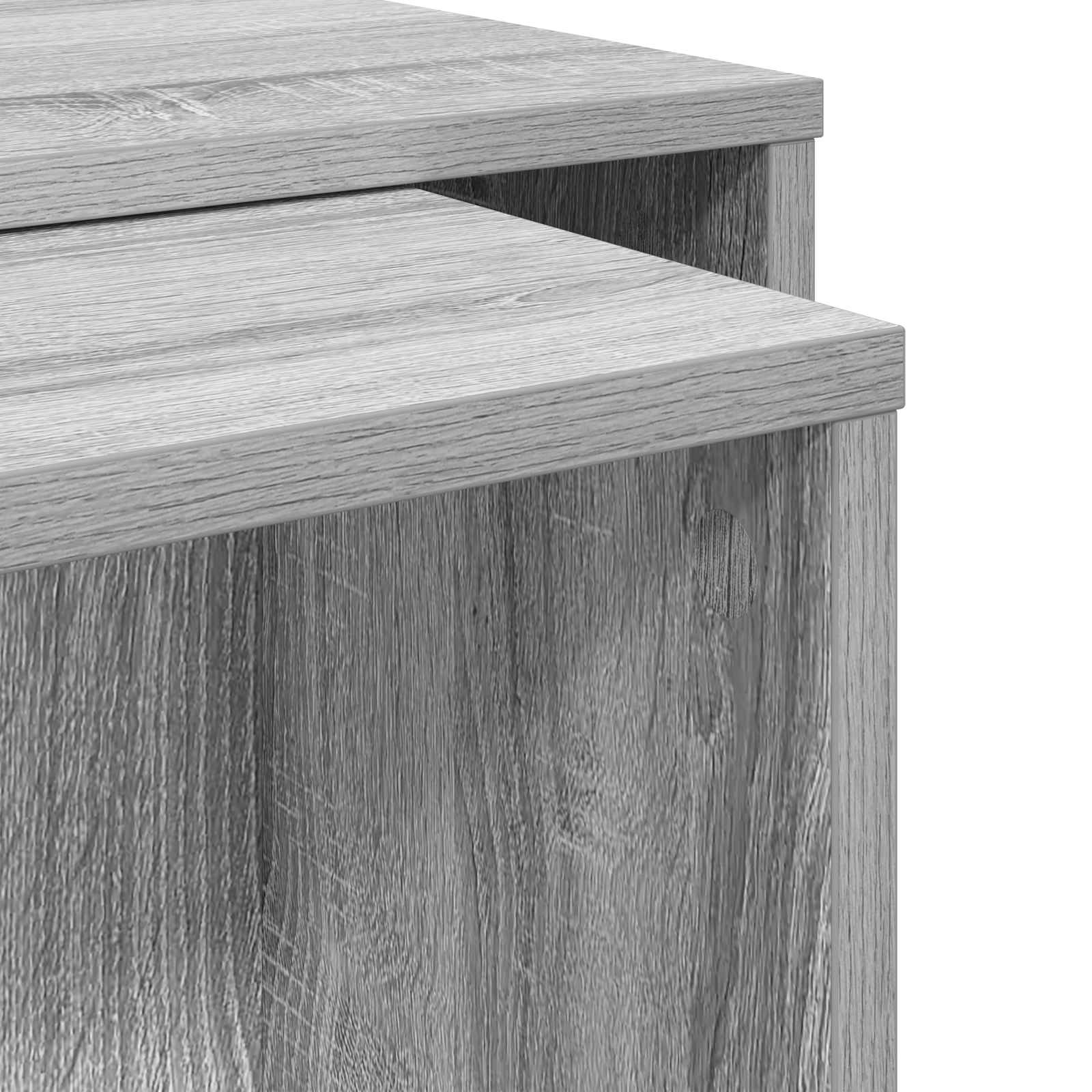 Kaffeetisch Set 2 stk. Sonoma-Grau 90 x 48 x 40 cm
