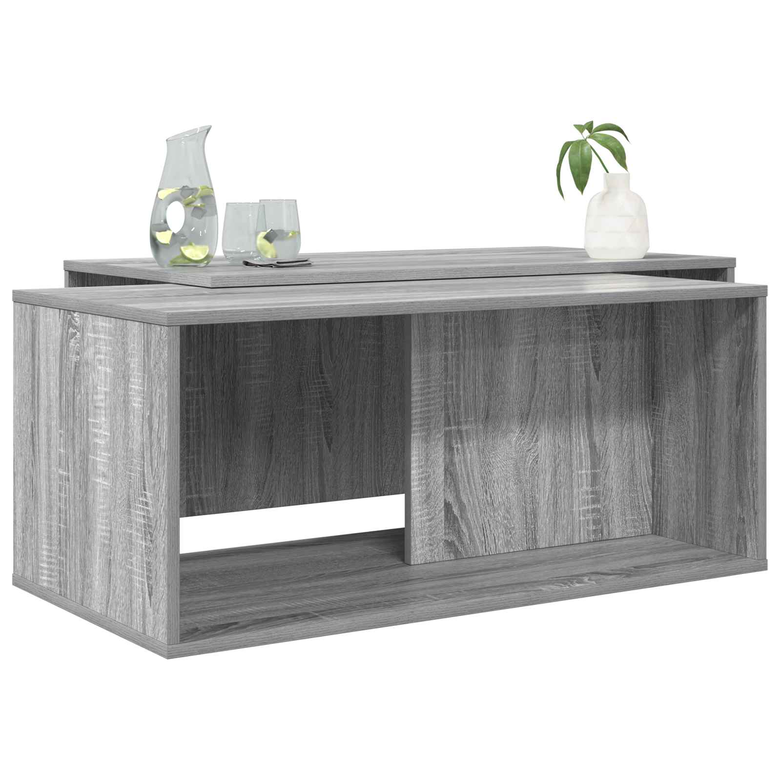 Kaffeetisch Set 2 stk. Sonoma-Grau 90 x 48 x 40 cm